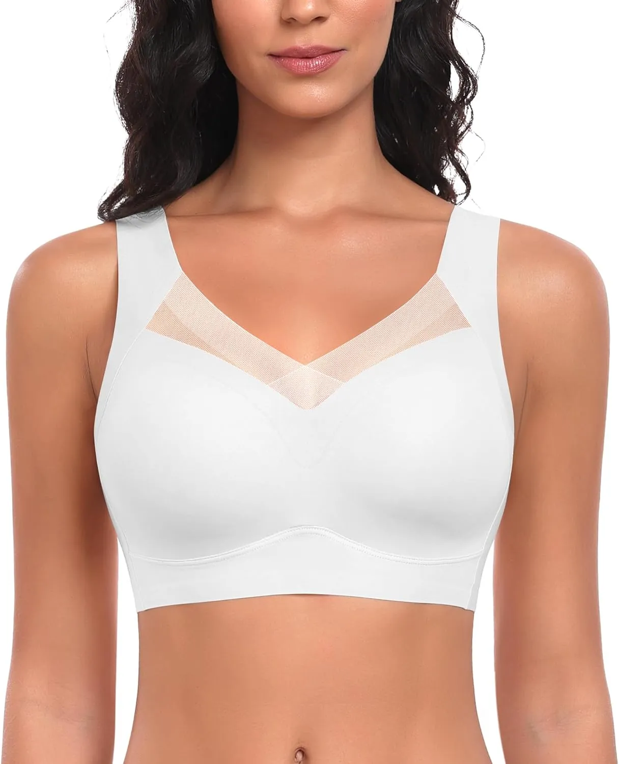 Damen BH Ohne Bügel Nahtloser Bequemer BH Weicher Glatter BHS Bustier Bügelloser BHS Komfort Soft Bra T-Shirt Bralette …