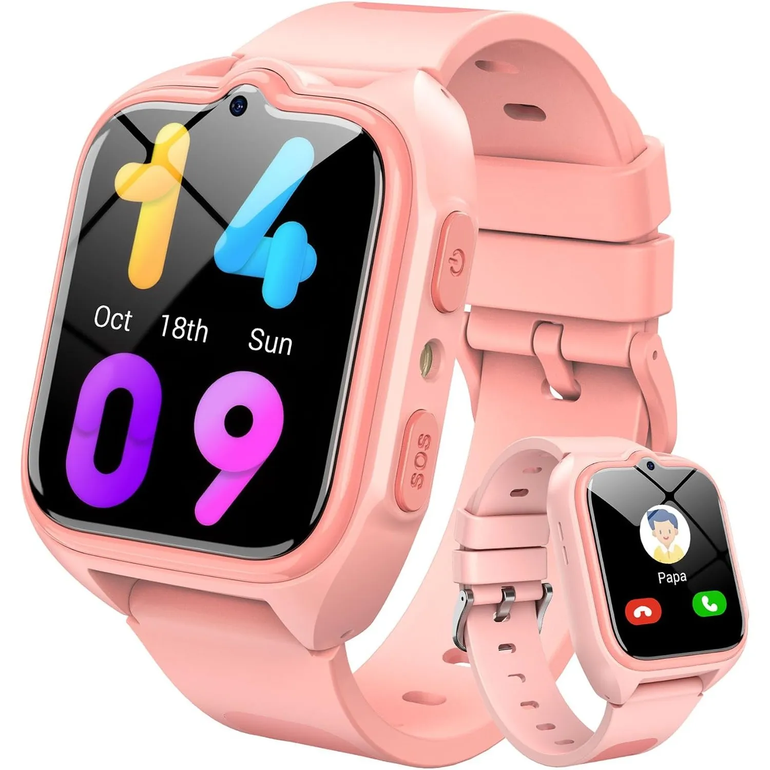 Blackview Smartwatch Kinder, GPS, Kann SIM-Karte einstecken, Uhr mit 4G Videoanrufe, SOS Notruf, Telefonanruf, Sprachch…