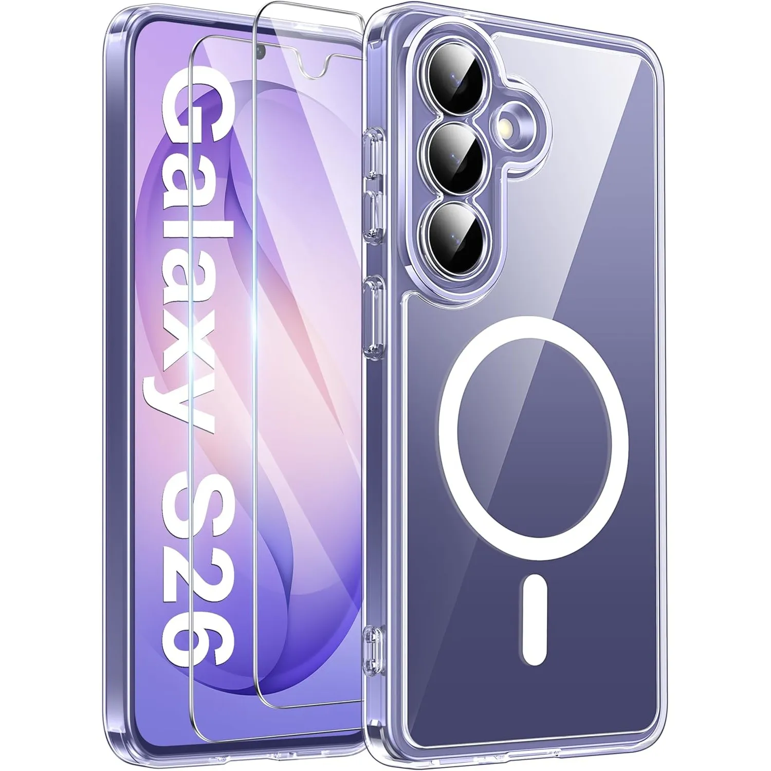 Opkiegrn Magnetisch für Samsung Galaxy S26 5G Hülle mit 2 Schutzfolie Kompatibel mit MagSafe, Vollständiger Kameraschut…