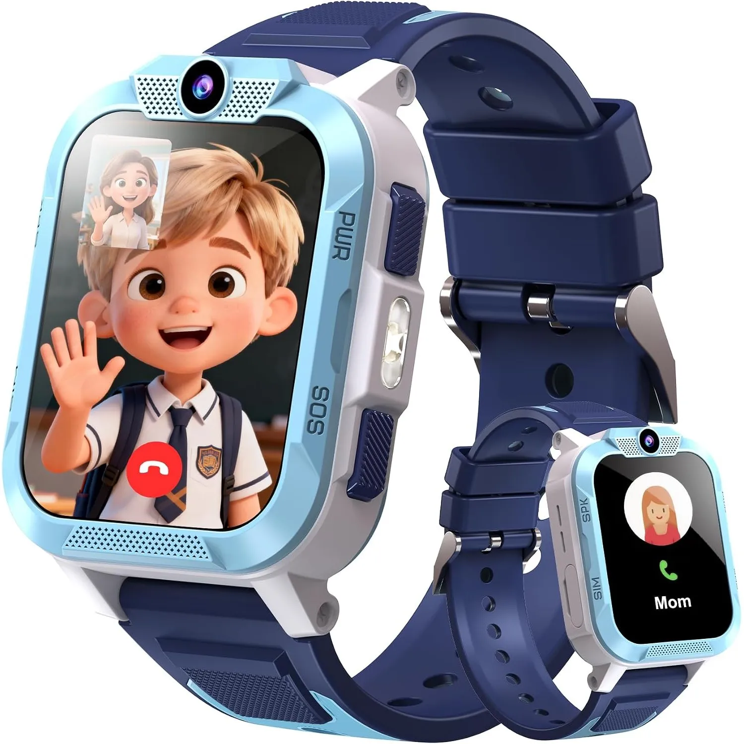 Blackview Smartwatch Kinder für Nano-SIM-Karte, mit GPS, 4G Telefonanruf