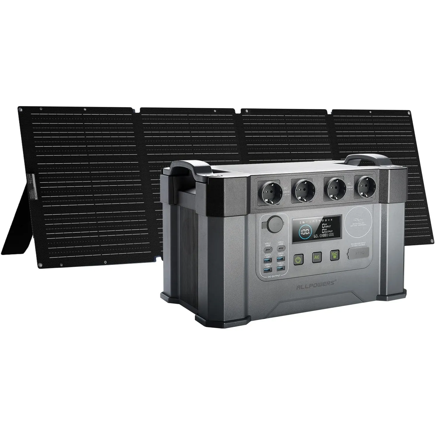 ALLPOWERS 2400W Powerstation mit Solarpanel 200W: S2000 PRO Solargenerator mit Solarpanel Faltbar SE200 - Schnellladung…