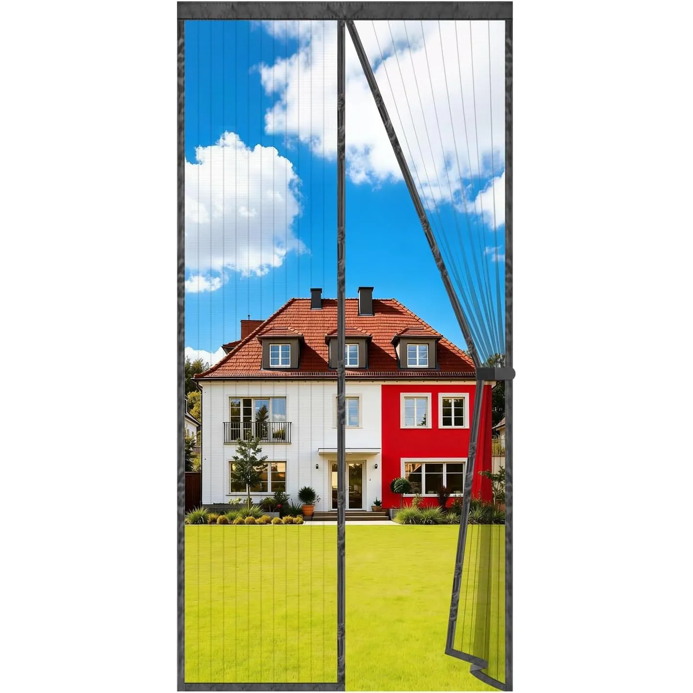 Auxmir Fliegengitter Balkontür Magnet, Insektenschutz Fliegenvorhang 150x220cm, Extra Starke Magnete, Verdickt Magnetvo…