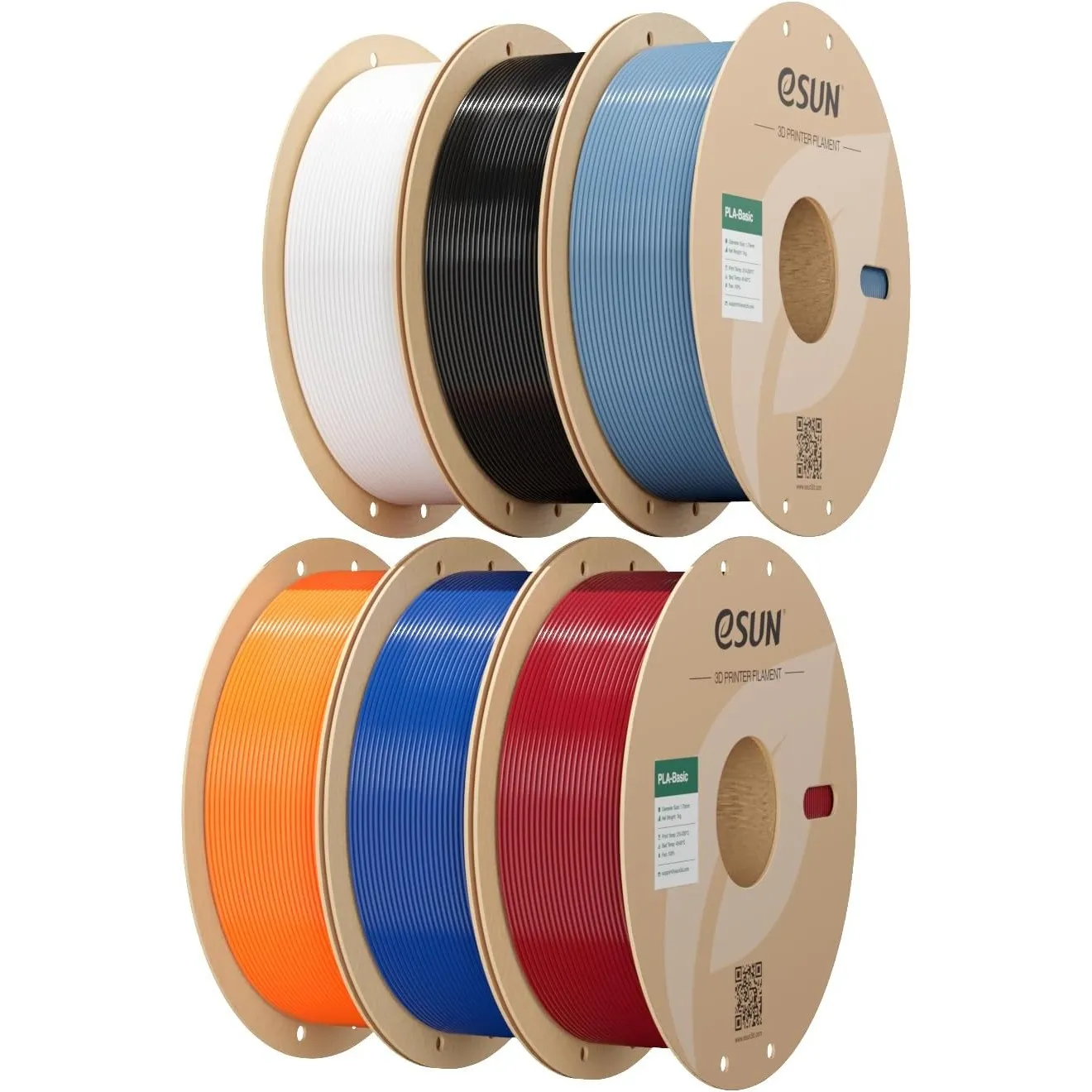 eSUN 6KG PLA Basic Filament 1.75 mm, 6-Farben-Mischung