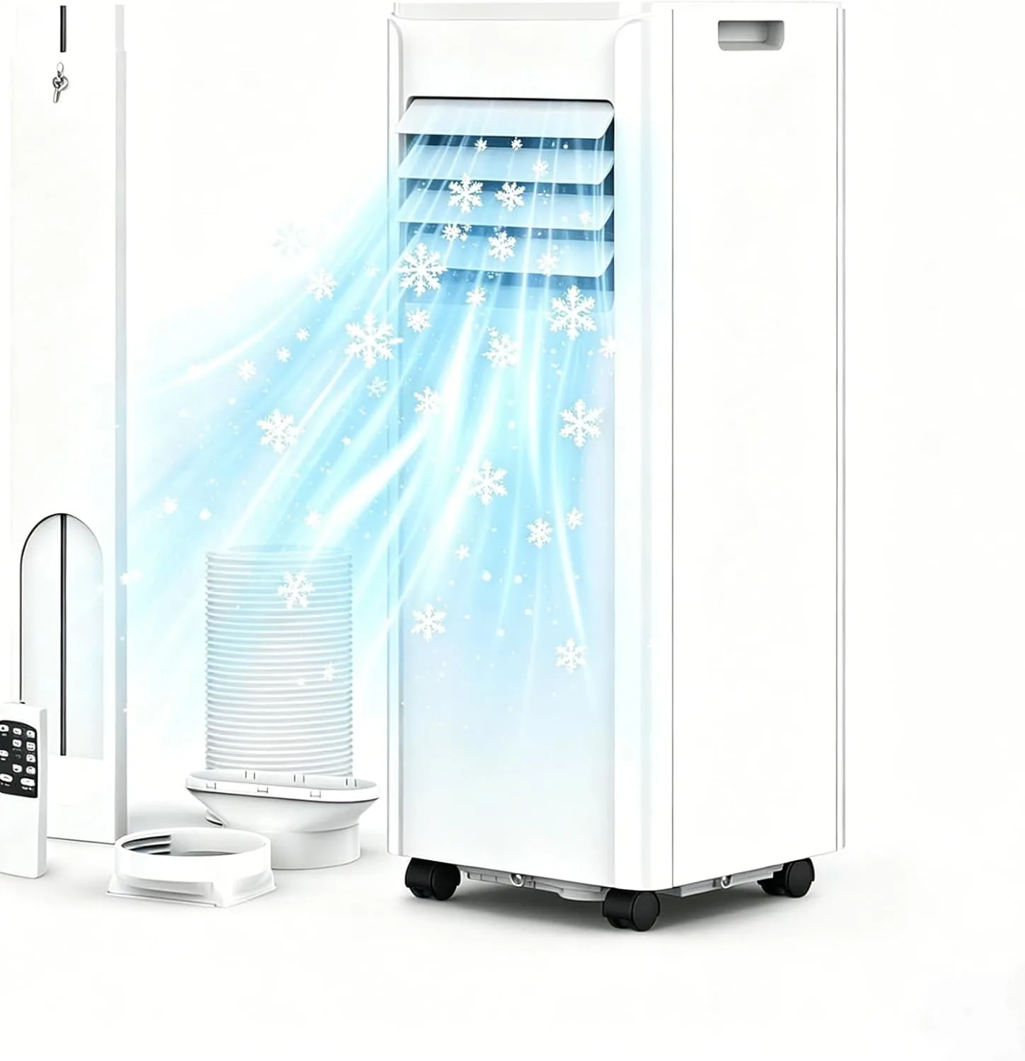 Electactic Mobile Air Conditioner 7000 BTU, 3-in-1 Mobile Air Conditioner with Exhaust Hose & Fan & Dehumidifier, Air C…