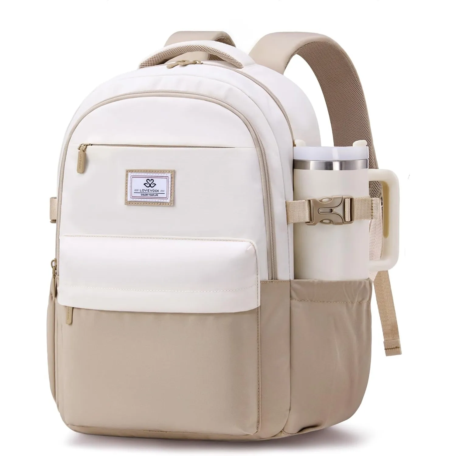 LOVEVOOK Schulrucksack Mädchen Teenager 15,6 Zoll Laptop Rucksack Damen