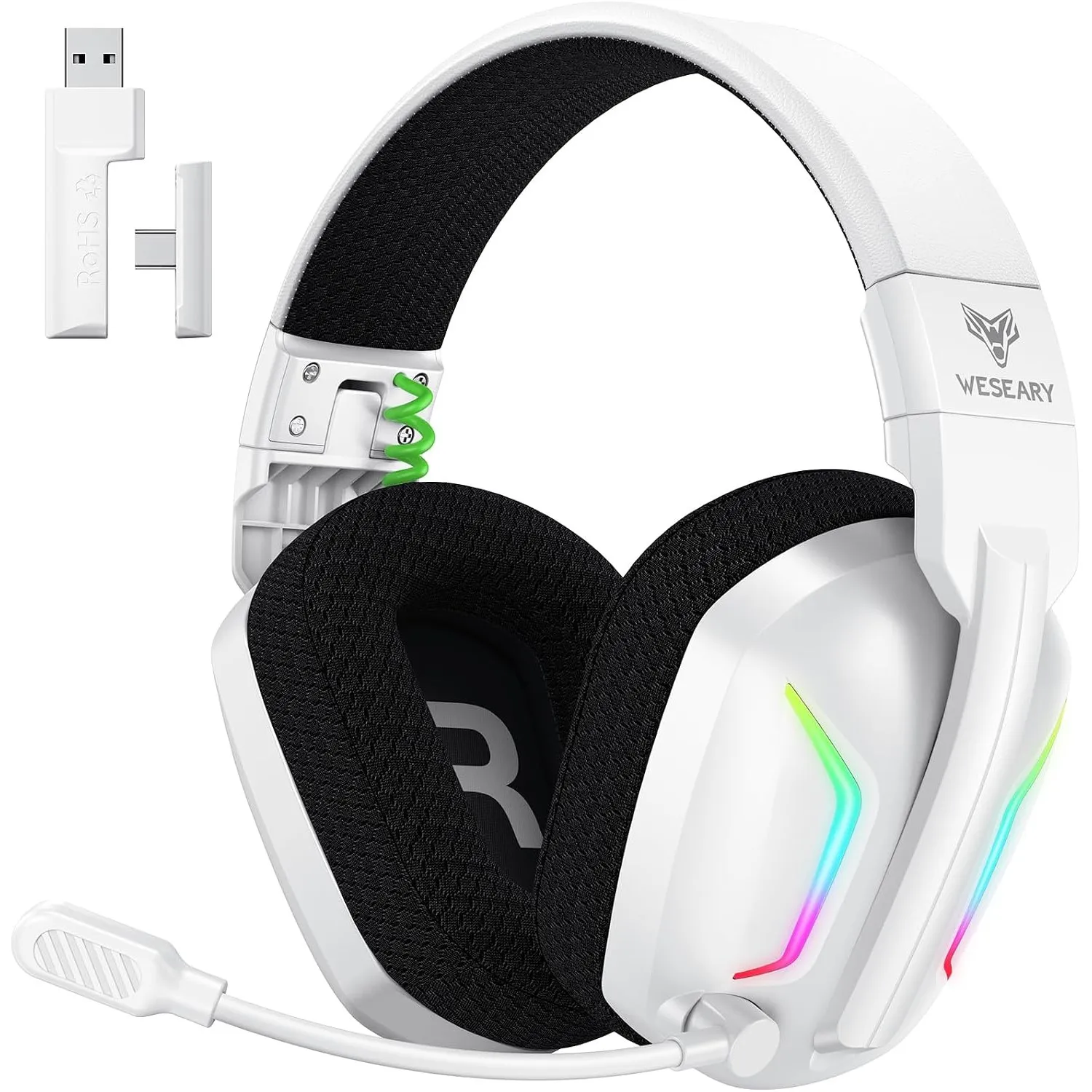 WESEARY Gaming Headset Wireless mit Mikrofon für PS5 PS4 PC Switch Mac