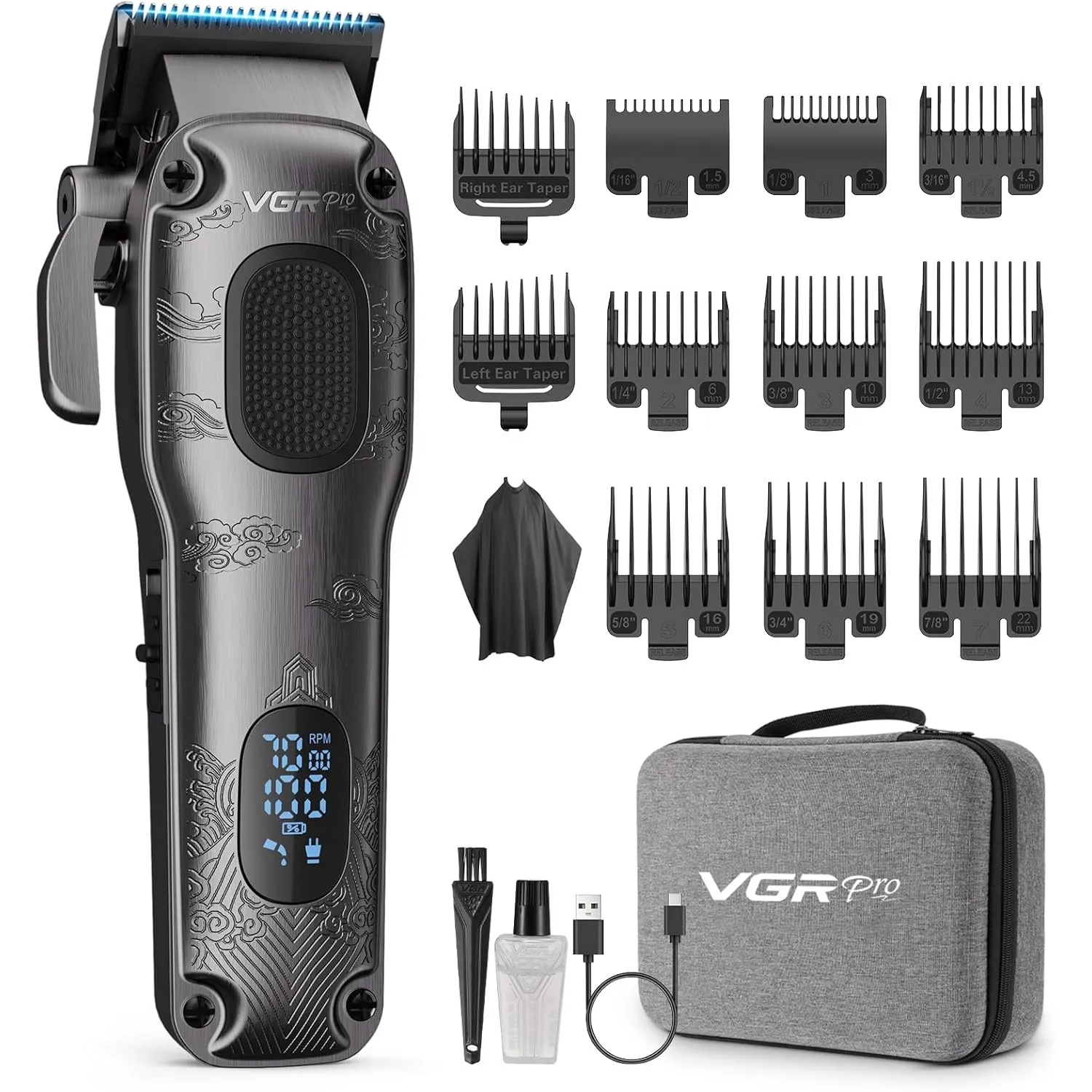 VGRPRO Haarschneidemaschine profi, Haarschneider Herren Kabello für Zuhause