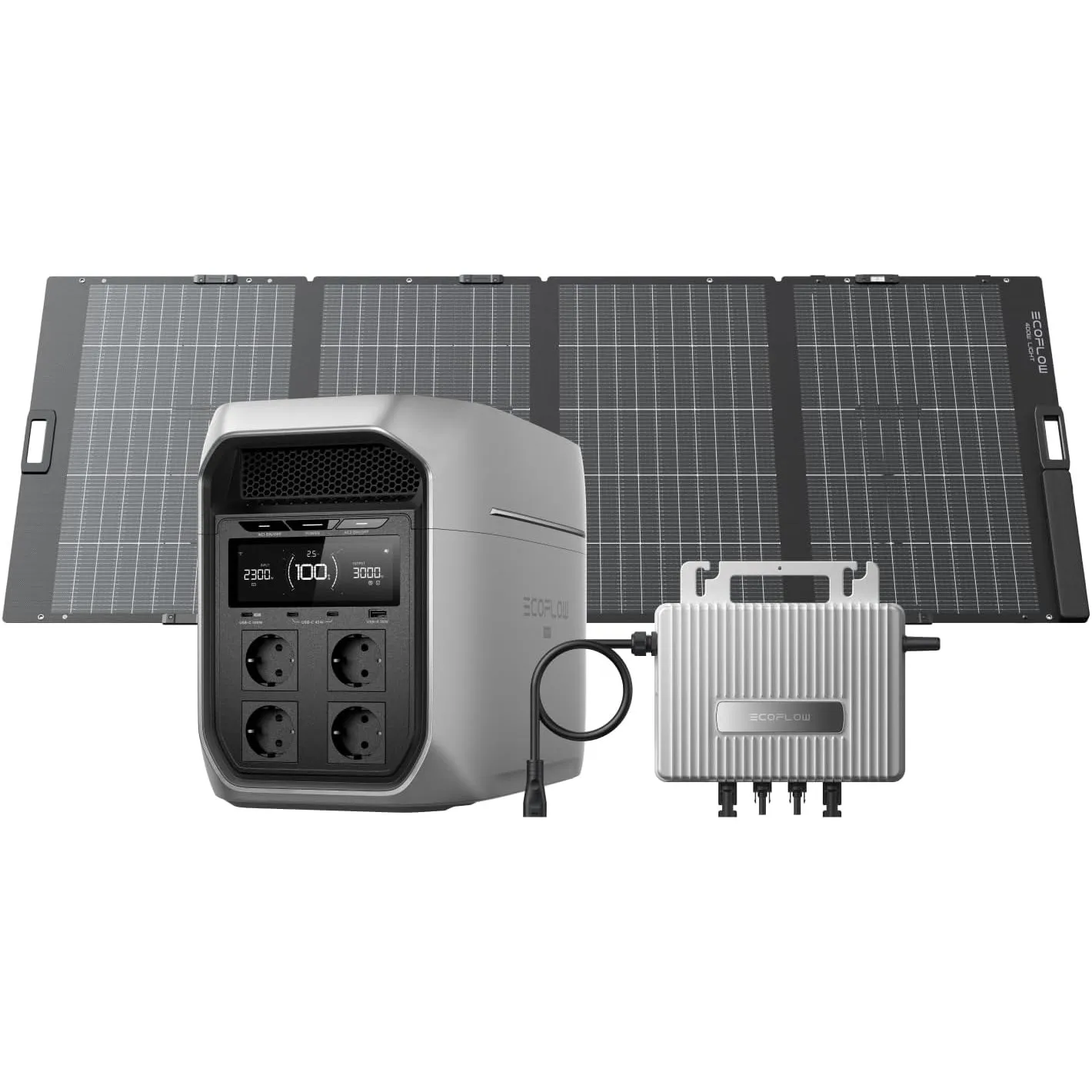 EcoFlow DELTA 3 Max Plus tragbare Powerstation 2 048 Wh mit 400W Solarpanel