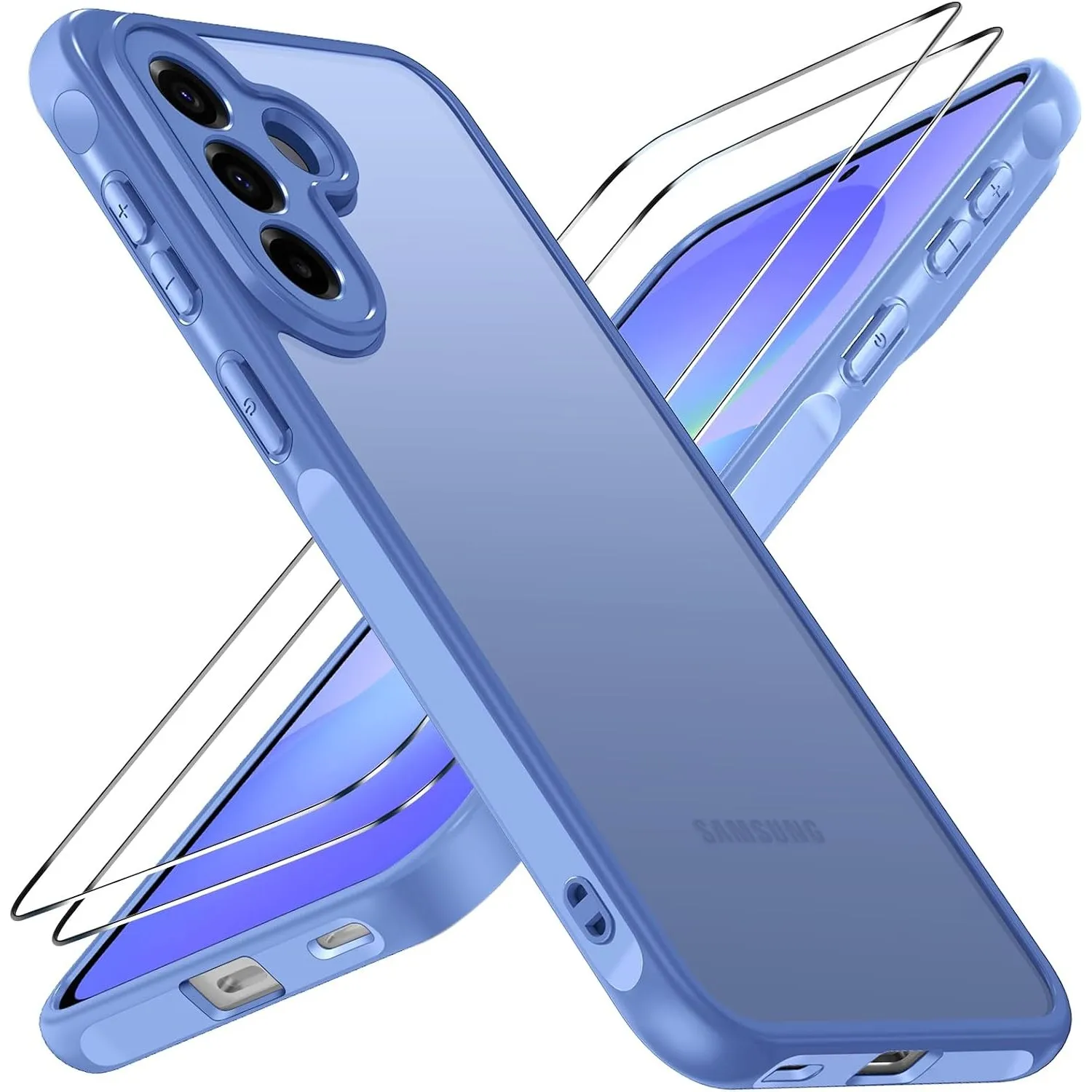 ivoler Hülle für Samsung Galaxy A57 5G mit 2 Stück Panzerglas, [Militärstandard] Stoßfest, [Kameraschutz] Handyhülle, M…