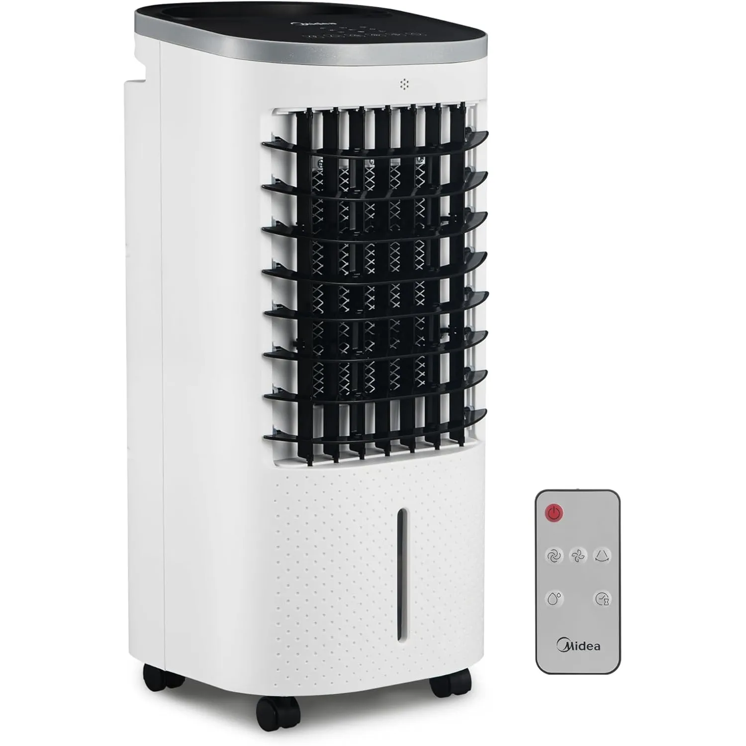 Midea Mobiler Luftkühler AC100-25BR, 5-in-1 Air Cooler mit Befeuchtung & Luftreinigung, 181 m³/h, 70° Oszillation, ohne…