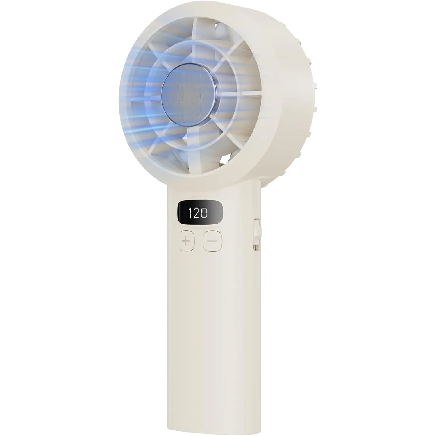 Handventilator - Tragbarer Ventilator mit 120 Stufen, LED-Display, Sicherheitsverriegelung, 3000mAh, USB Mini Ventilato…