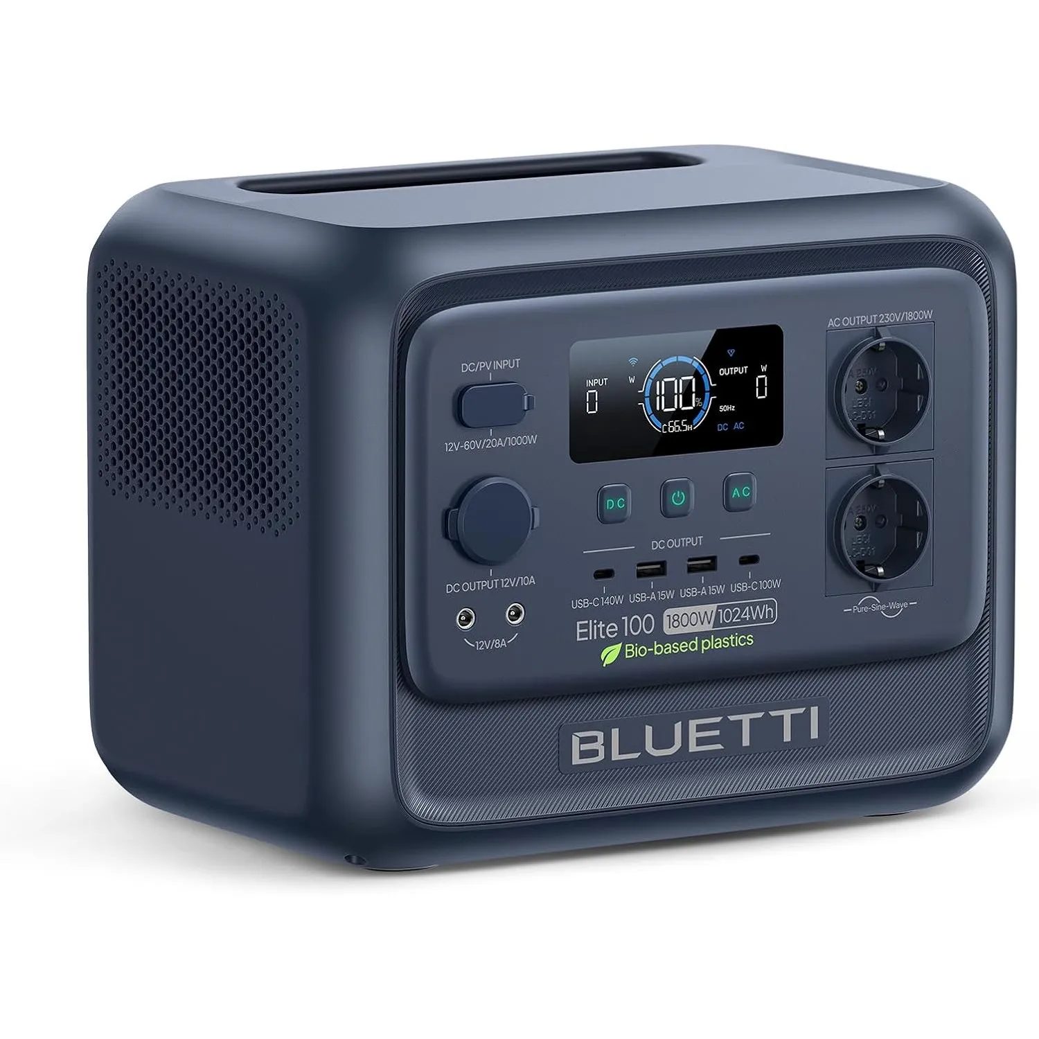 BLUETTI Elite 100 V2 (Bio basierte) Tragbare Powerstation 1024Wh 2x1800W AC