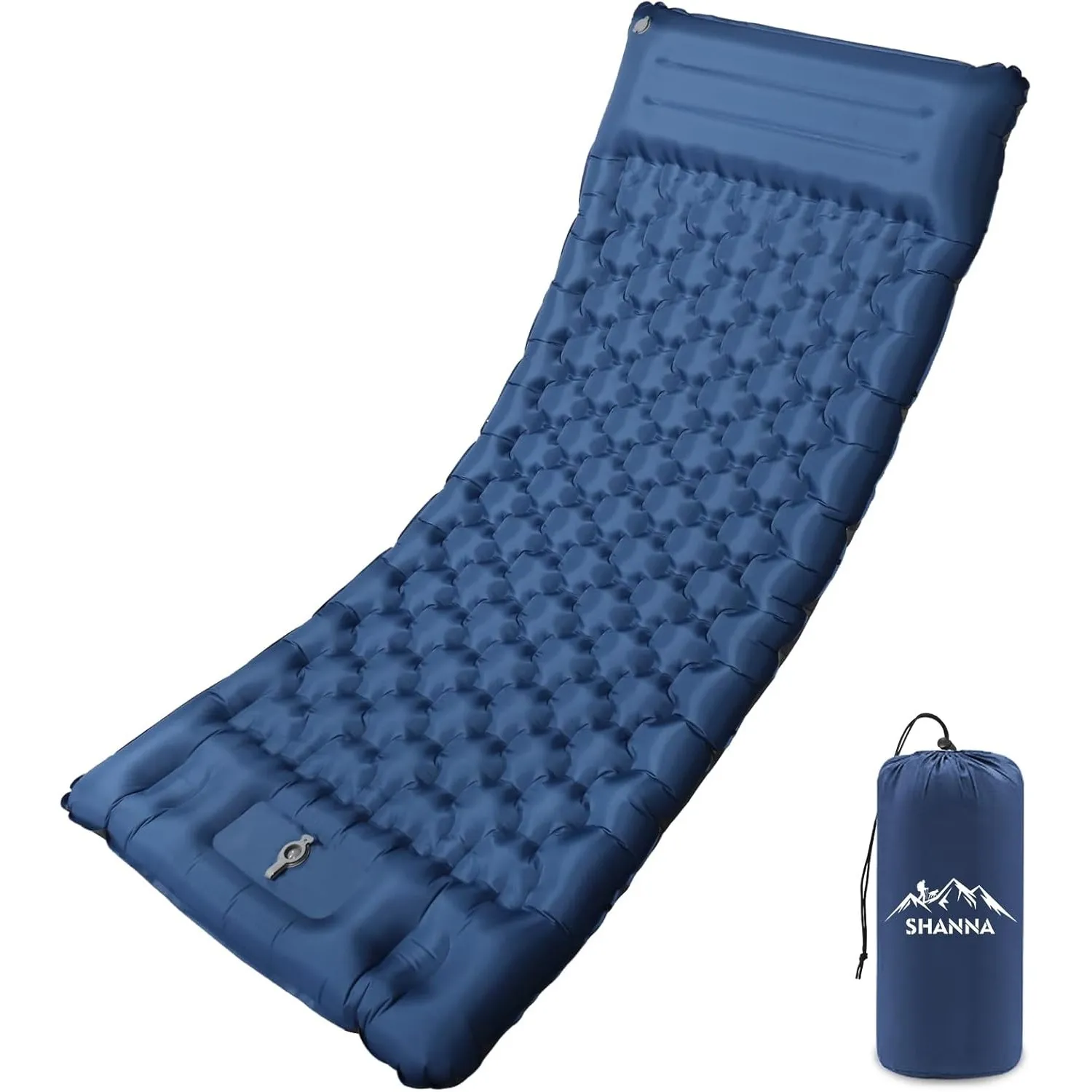 SHANNA Isomatte Outdoor Camping Luftmatratze: Verdicktes 12cm Schnellaufblasend Matratze mit FußpressePumpe 80cm Breit …