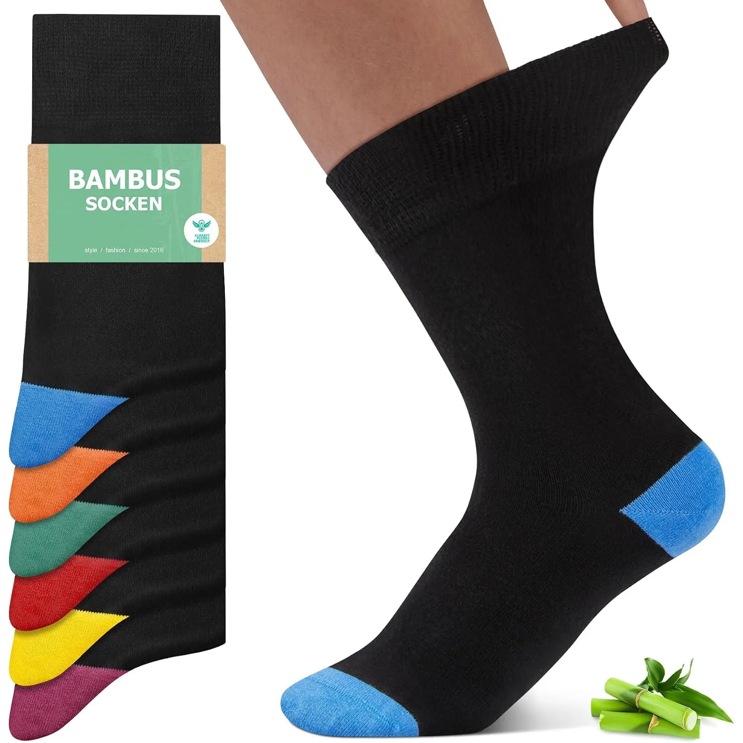 FALARY 6/12 Paar Bambus Socken Herren & Damen - Superweich & Bequem
