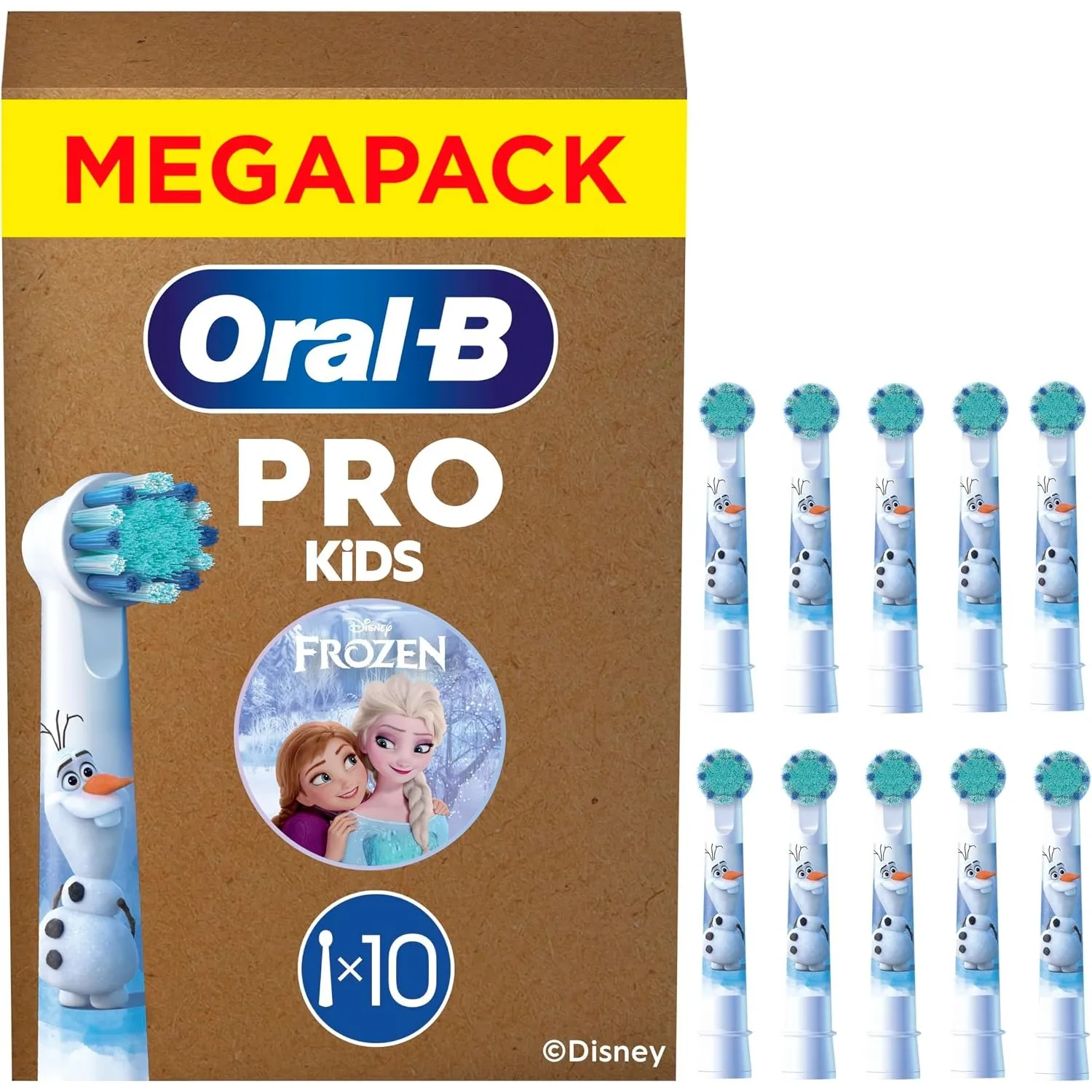 Oral-B Aufsteckbürsten Pro Kids 3+ Disney Frozen, Weiß, 10 Stück