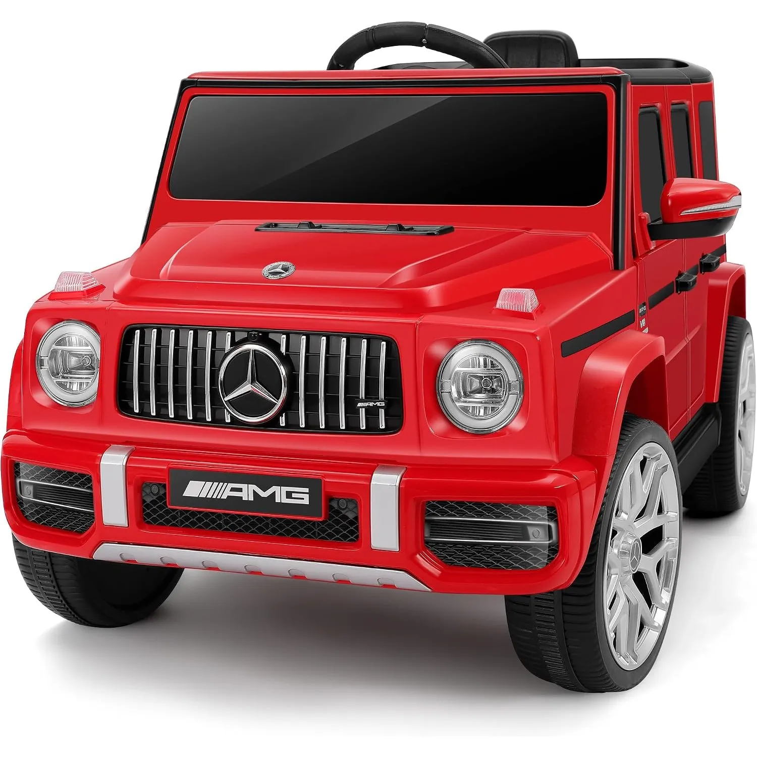 ELEMARA Lizenzierter Mercedes AMG G63 Kinder elektroauto,12V elektrisches kinderauto mit Eltern-Fernbedienung, Blink-/L…