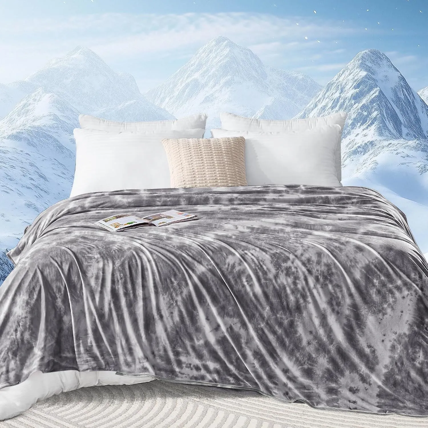 inhand Kühldecke 200 x 220 cm–Selbstkühlende Sommerdecke,Kühldecken zum Schlafen,leichte dünne Kühlende Decke für Mensc…