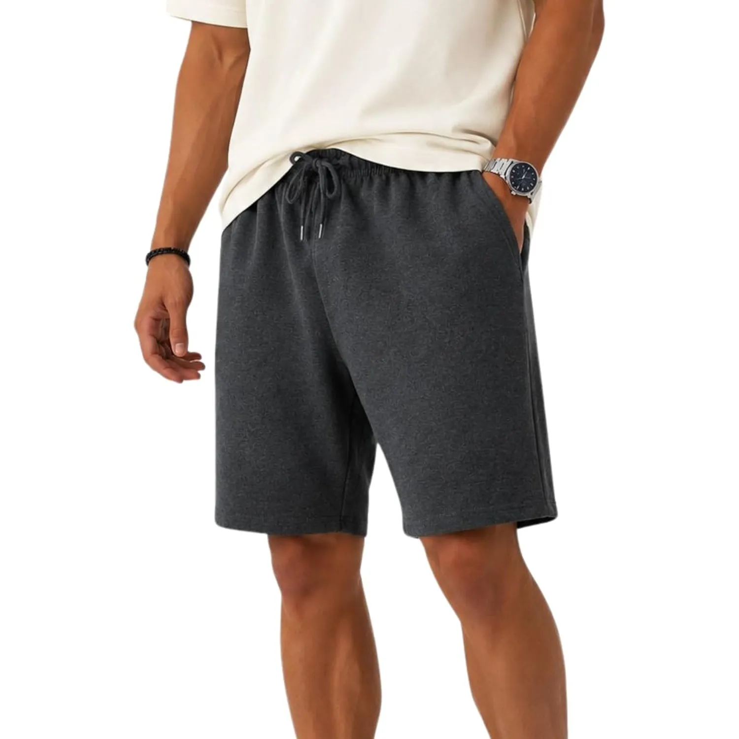 ROSS CAMP Sporthose Herren Kurz - Kurze Hosen Herren, Laufshorts Männer Sommer Baumwolle Jogginghose Fitnesshose Sport …