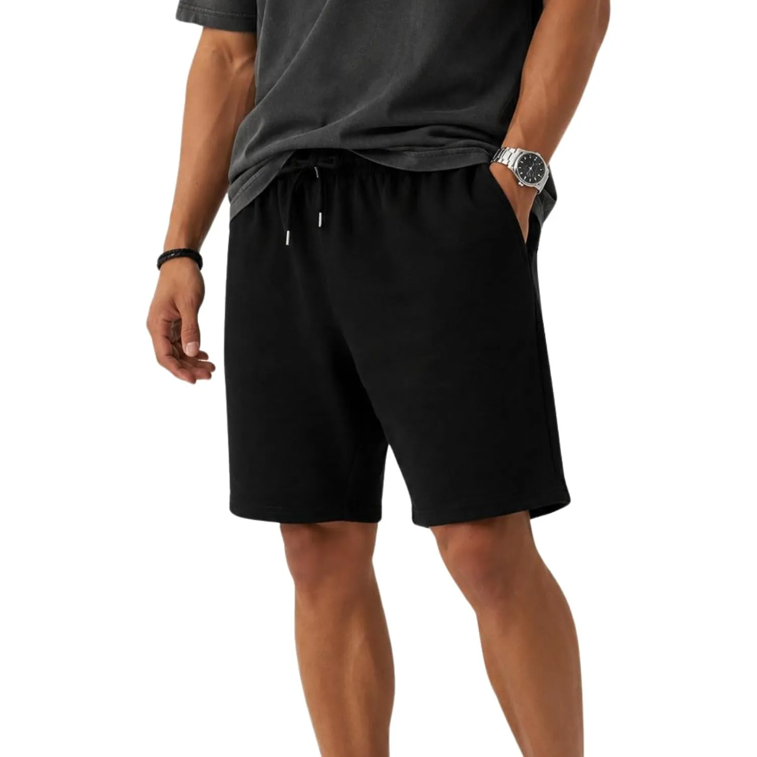 ROSS CAMP Sporthose Herren Kurz - Kurze Hosen Herren, Laufshorts Männer Sommer Baumwolle Jogginghose Fitnesshose Sport …