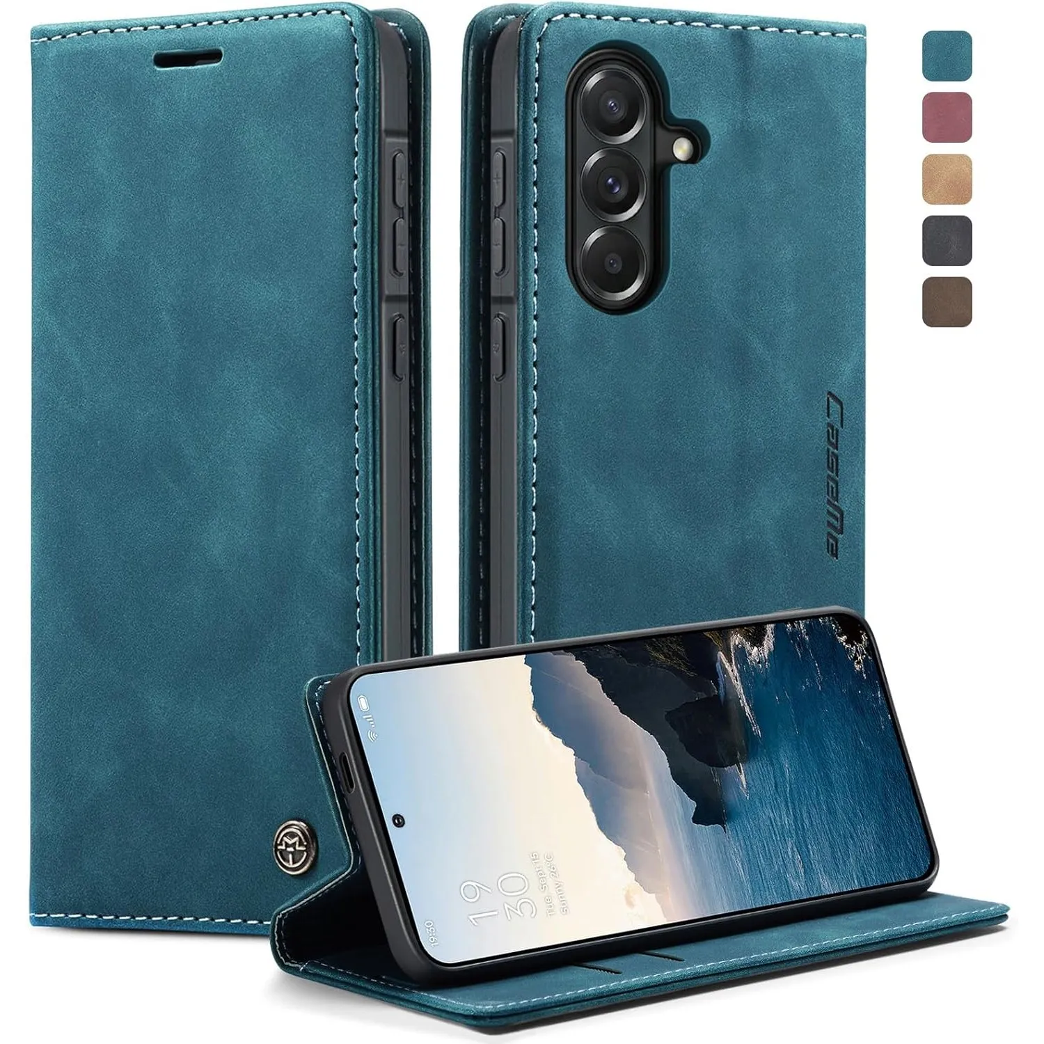 KZB Handyhülle für Samsung Galaxy A57 5G Hülle Premium Leder Klappbar Tasche Flip Case Magnet Kartenfach Standfunktion …