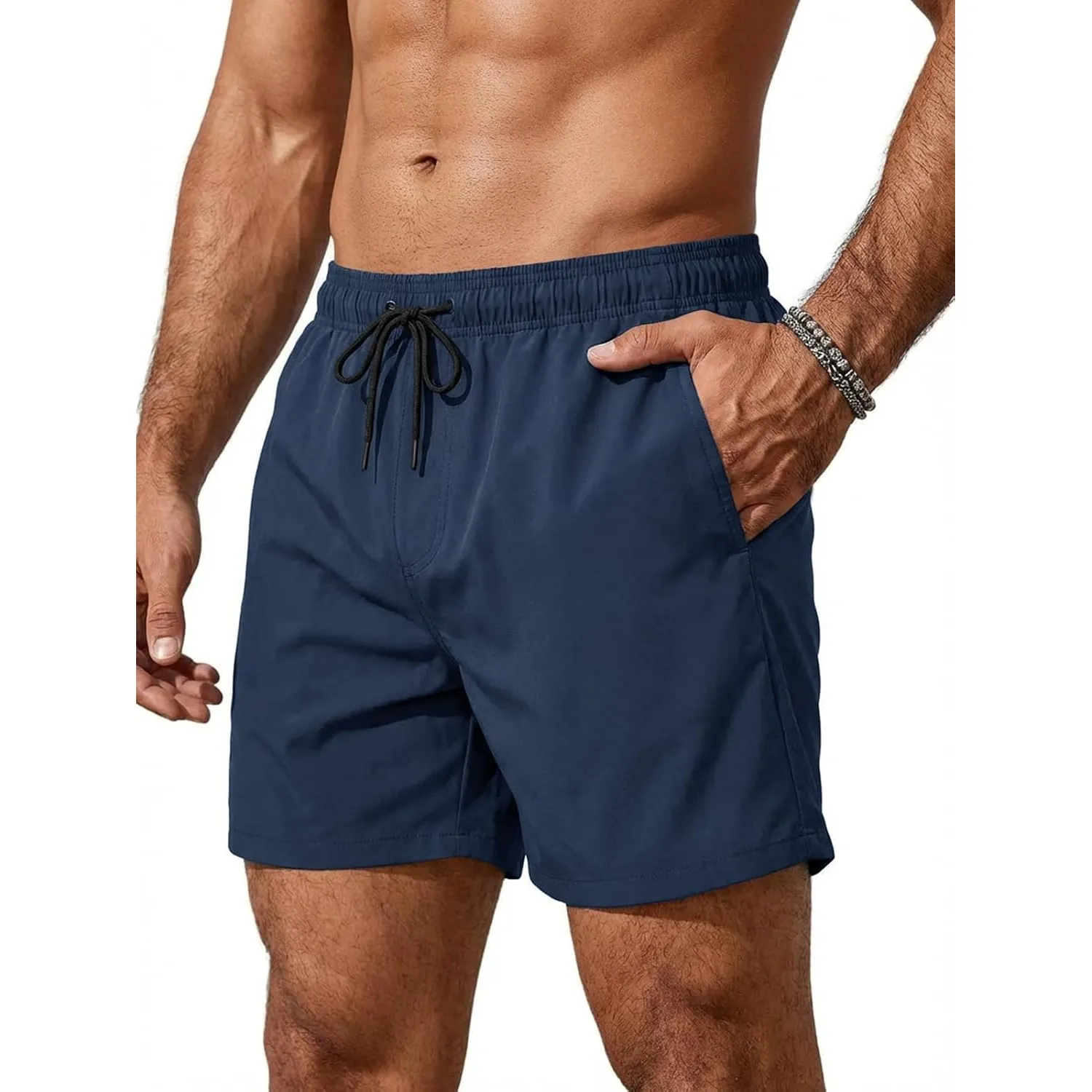 Runcati Badehose Herren Badeshorts Männer Schwimmhose | Schnelltrocknend Mesh-Futter Reißverschlusstasche Strand Sport …