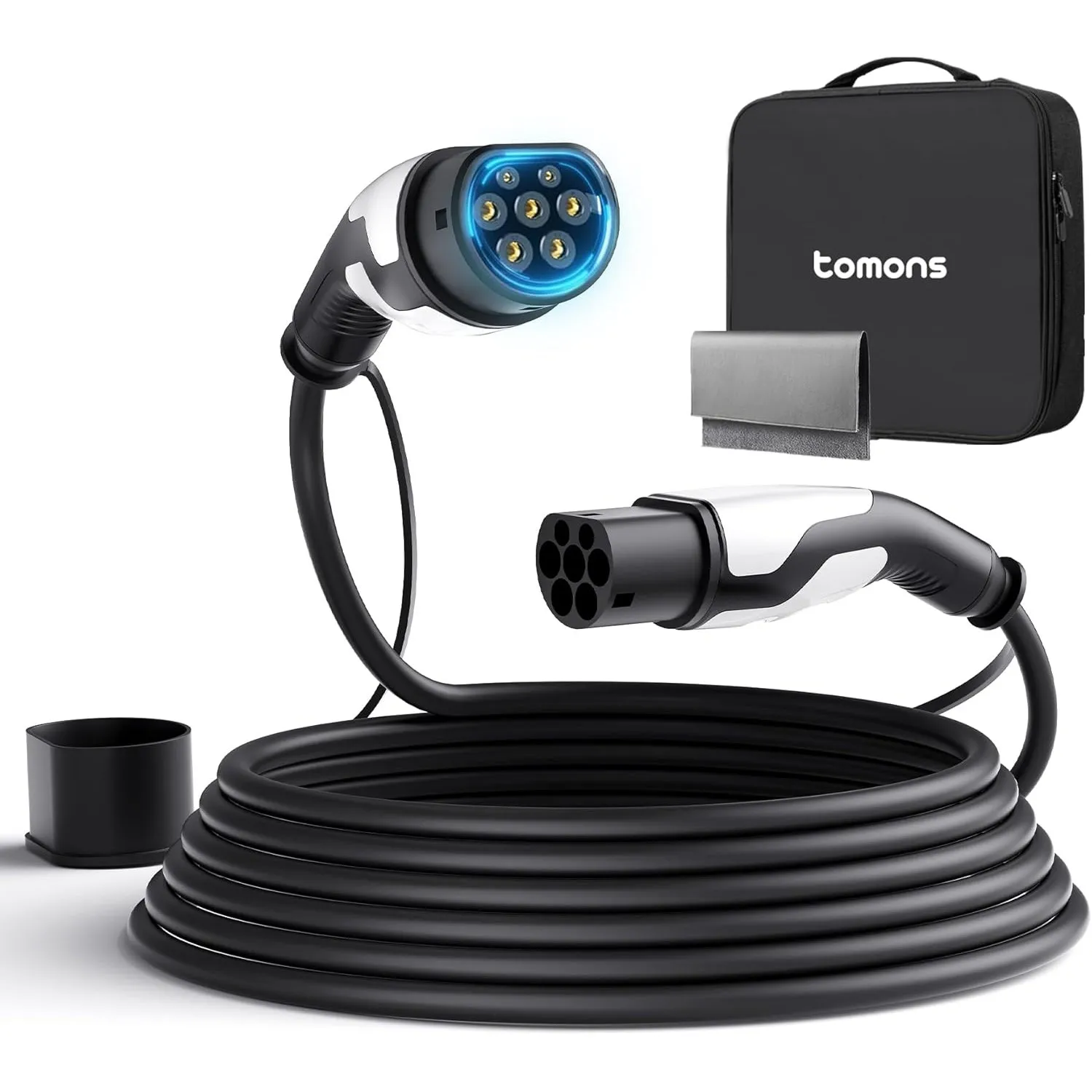 tomons Typ 2 Ladekabel, 22KW 10M 32A 3-Phasig, für E-Auto EV/PHEV | 3-phasig 32A Schnellladung | CE/TUV | IP55 | kompat…