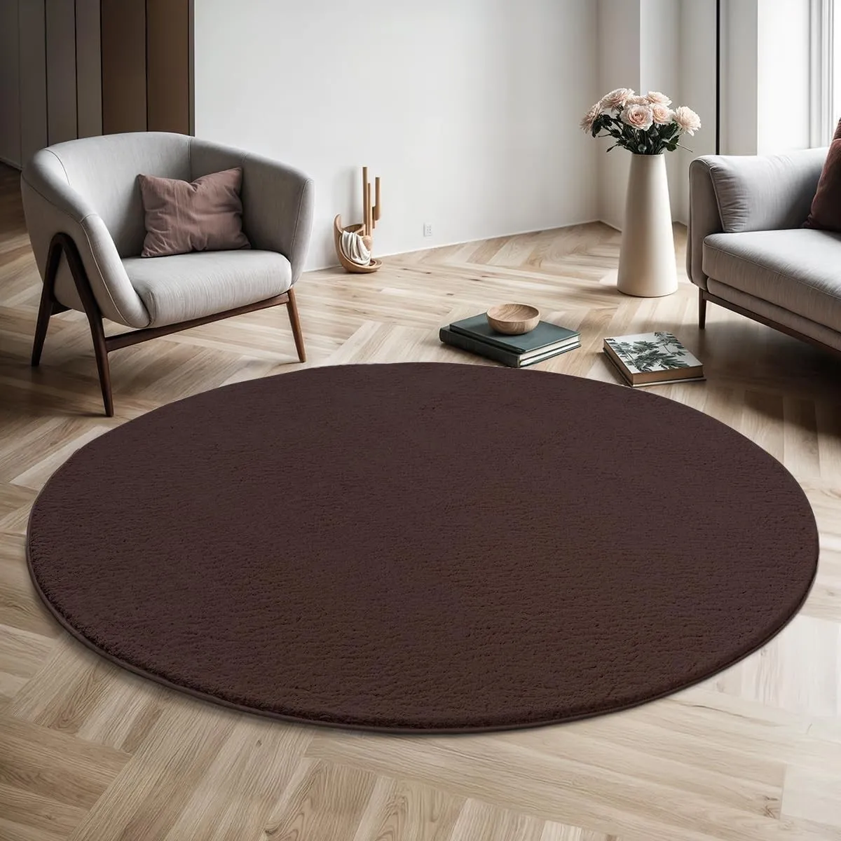the carpet Relax Moderner Flauschiger Kurzflor Teppich, Anti-Rutsch Unterseite, Waschbar bis 30 Grad, Super Soft, Fello…