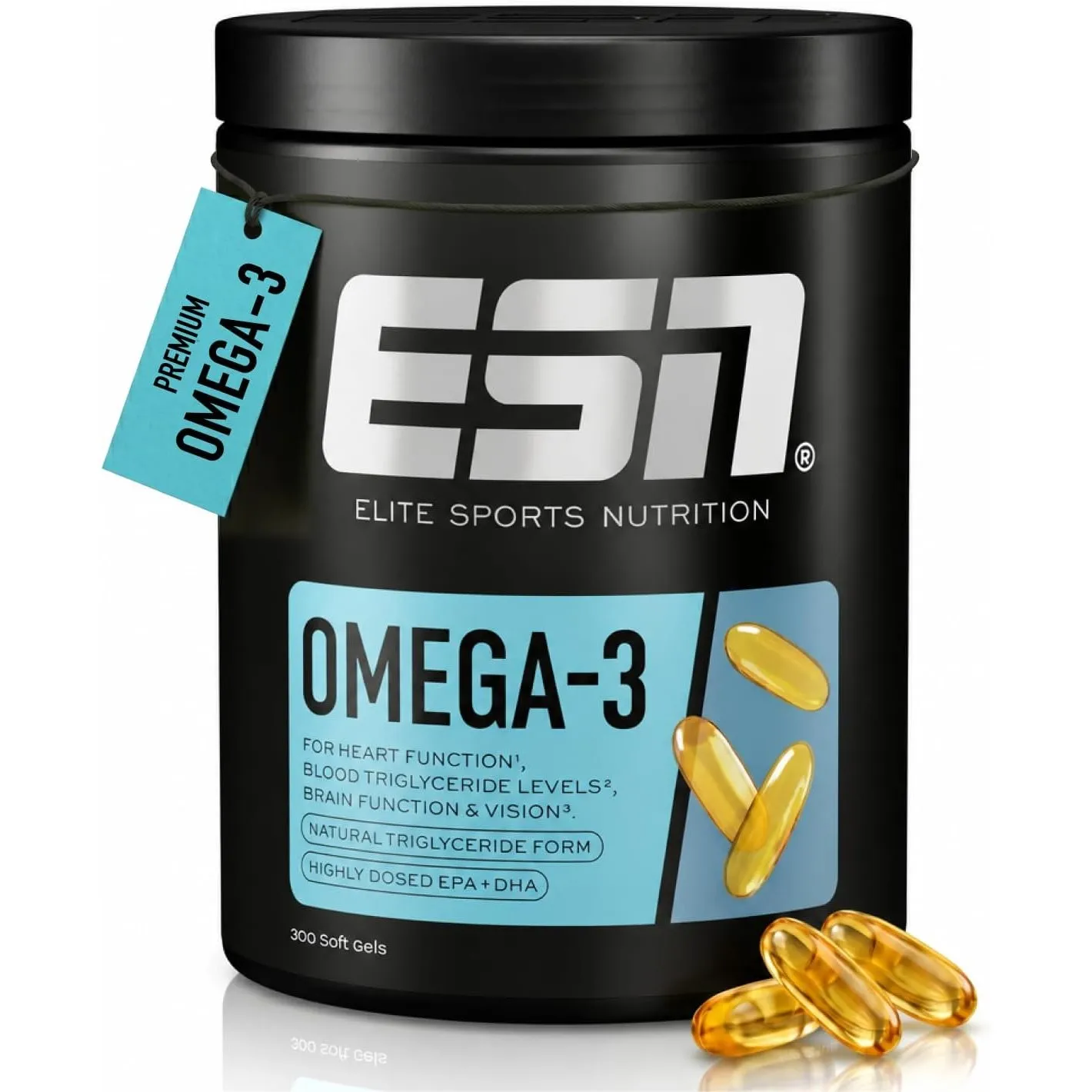 ESN Omega-3-300 Kapseln, 100 Portionen, ohne fischigen Nachgeschmack