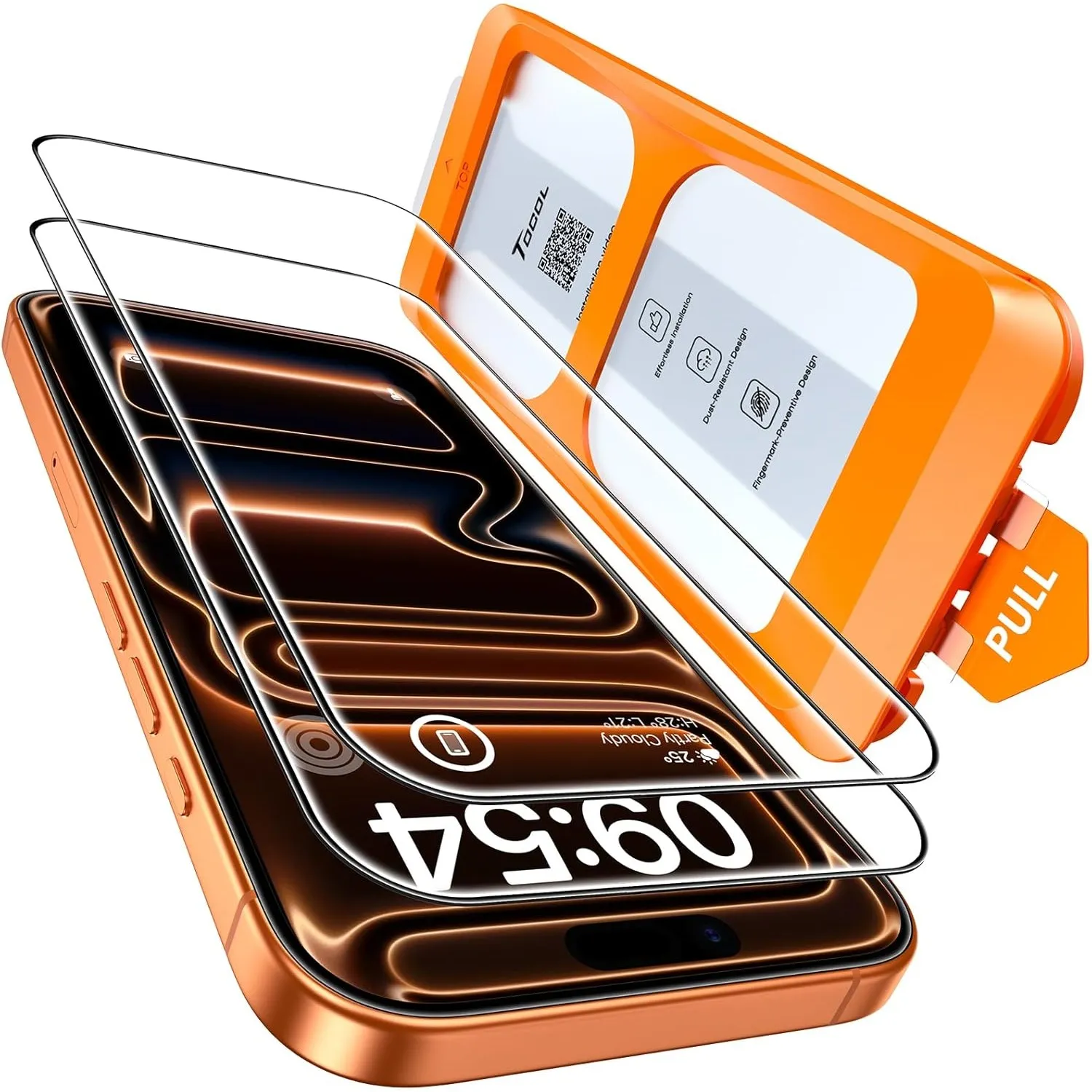 TOCOL für iPhone 17 Pro für Panzerglas 6,3 Zoll, Einfache Montage