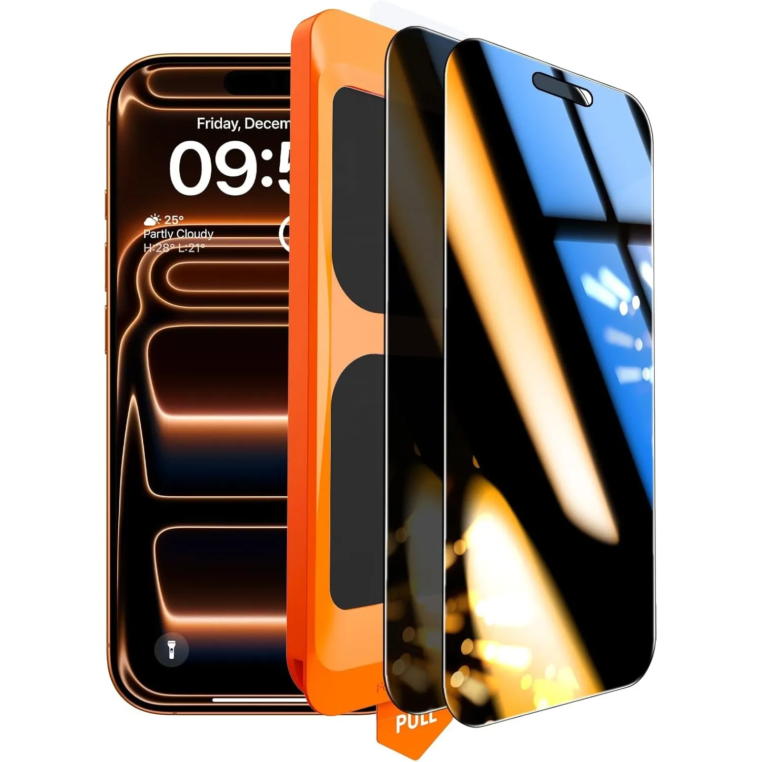 TOCOL für iPhone 17 Pro für Panzerglas Sichtschutz, Einfache Montage