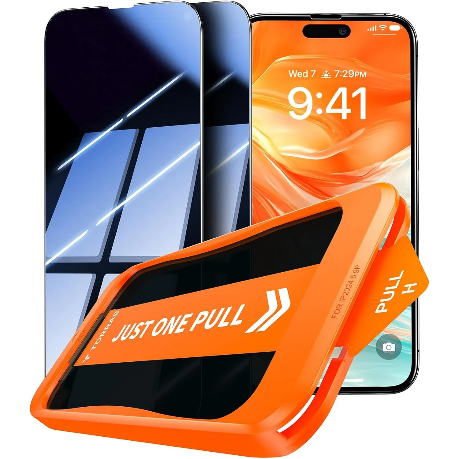 TORRAS für iPhone 13/13 Pro/14 für Panzerglas 9H+ Sichtschutz, 2 Stück