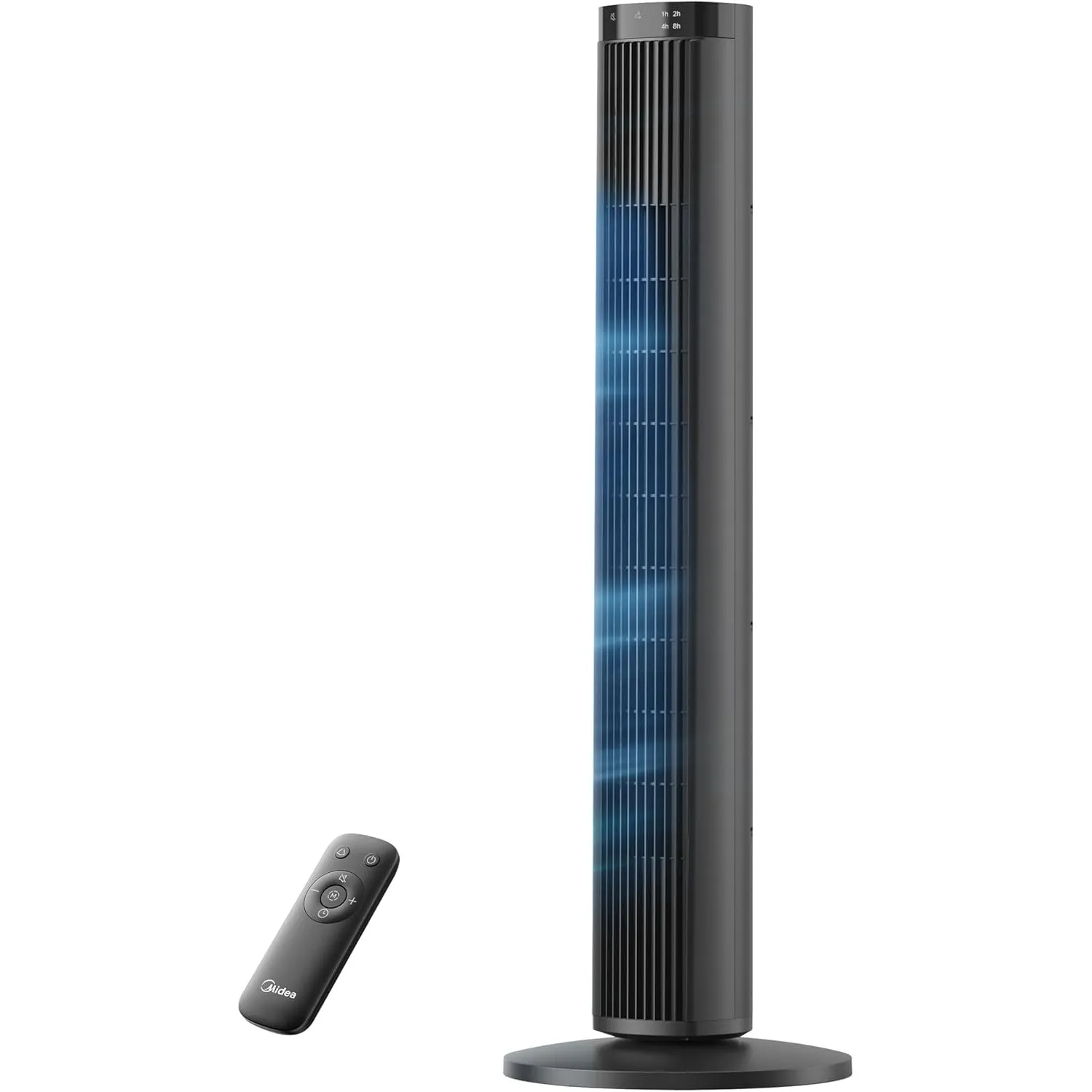 Midea Turmventilator mit Fernbedienung FZ10-26MR(BL), 96 cm, 33 dB leise, 90° Oszillation, 15H Timer, LED Display, 4 Ge…
