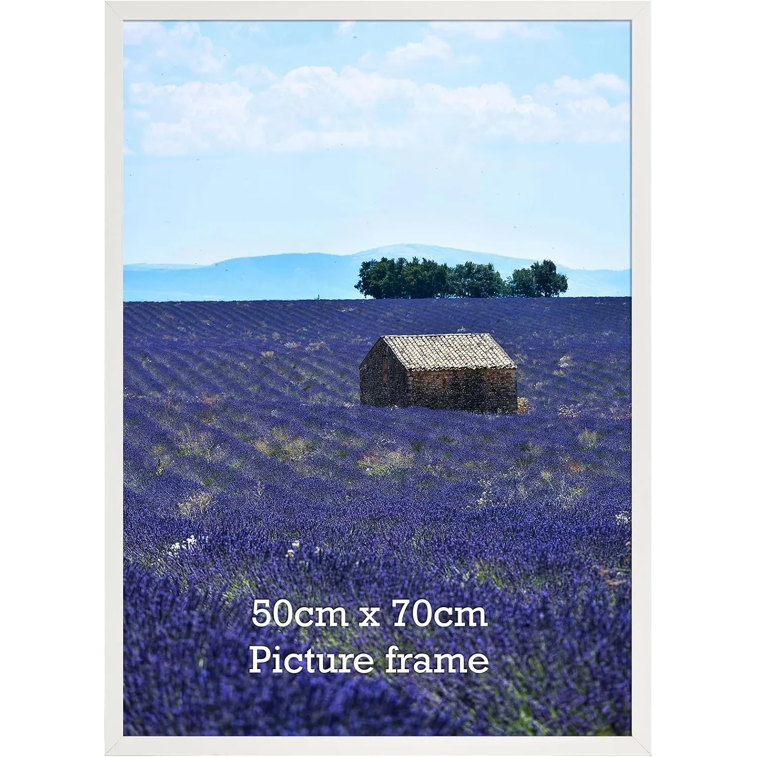 Bilderrahmen 50x70 cm 1 Stück weißer Fotorahmen, geeignet für 70x50 cm Fotos, Poster und Kunstwerke, passend zur Wandmo…