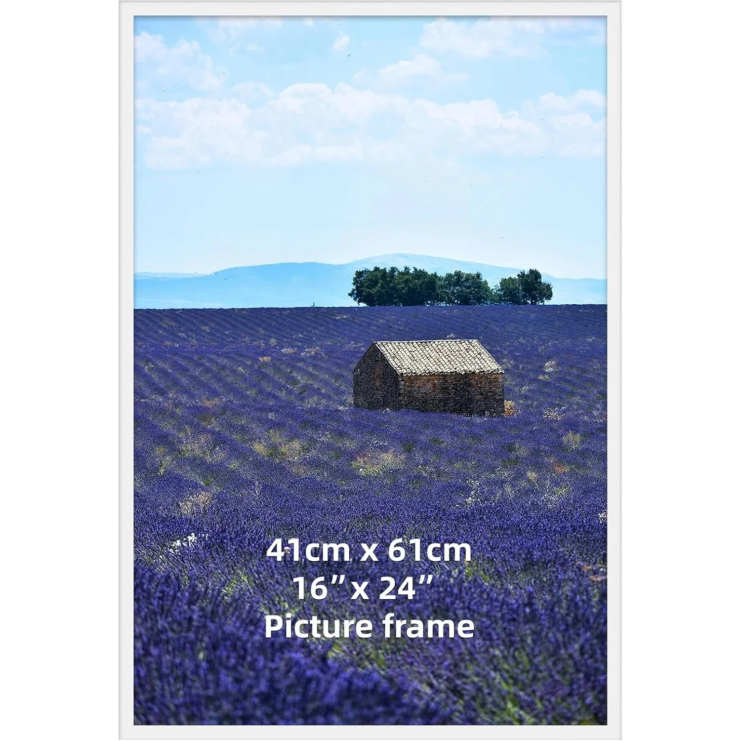 Bilderrahmen 40x60 cm 1 Stück weißer Fotorahmen, geeignet für 60x40 cm Fotos, Poster und Kunstwerke, passend zur Wandmo…