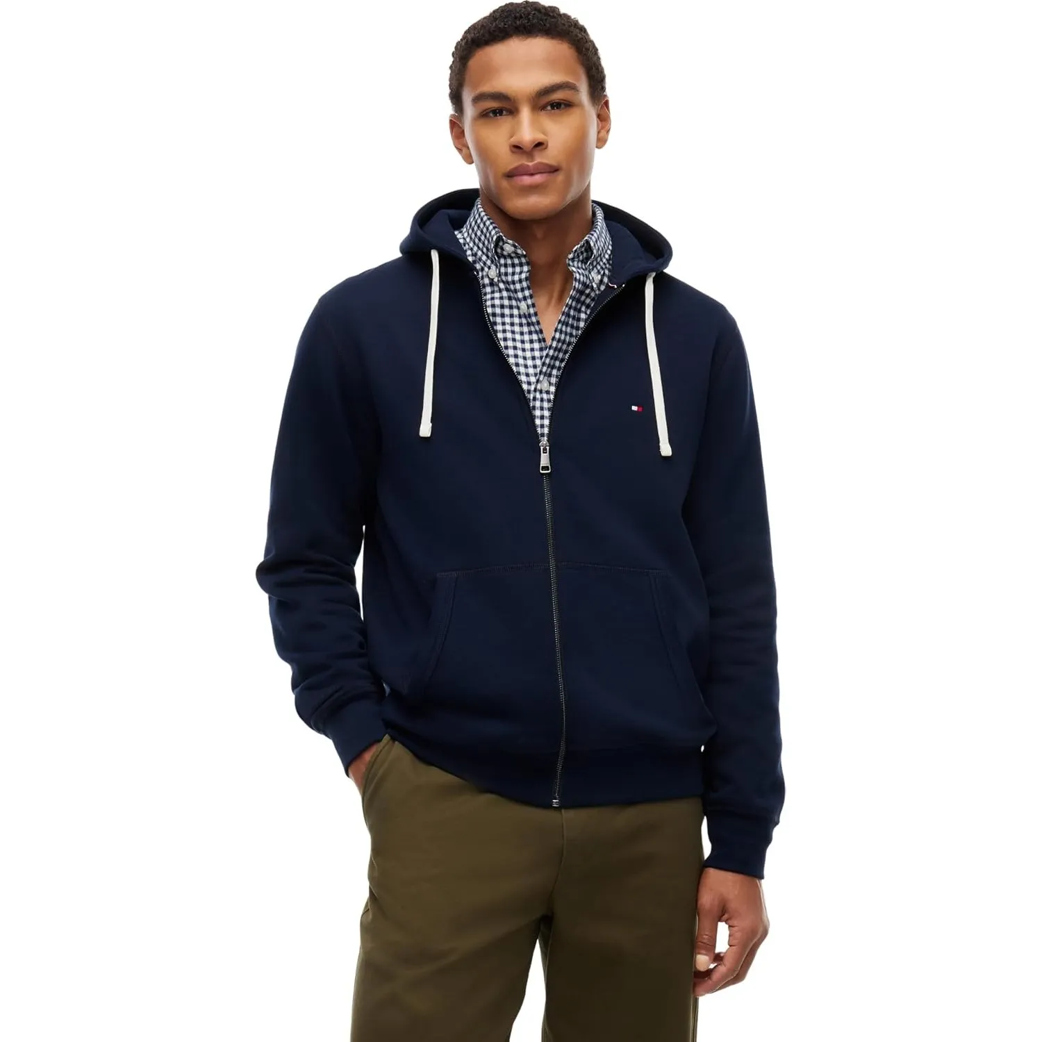 Tommy Hilfiger Herren Essential Fleece Hooded Reg Zt Mw0mw44931 Kapuzenpullover mit durchgehendem Reißverschluss (1er P…