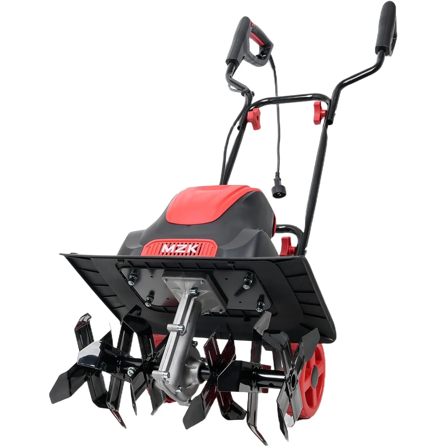 MZK 41cm Arbeitsbreite1600W Elektrische Bodenhacke mit 21cm Arbeitstiefe, klappbarem Handgriff und Transporträdern, Mot…