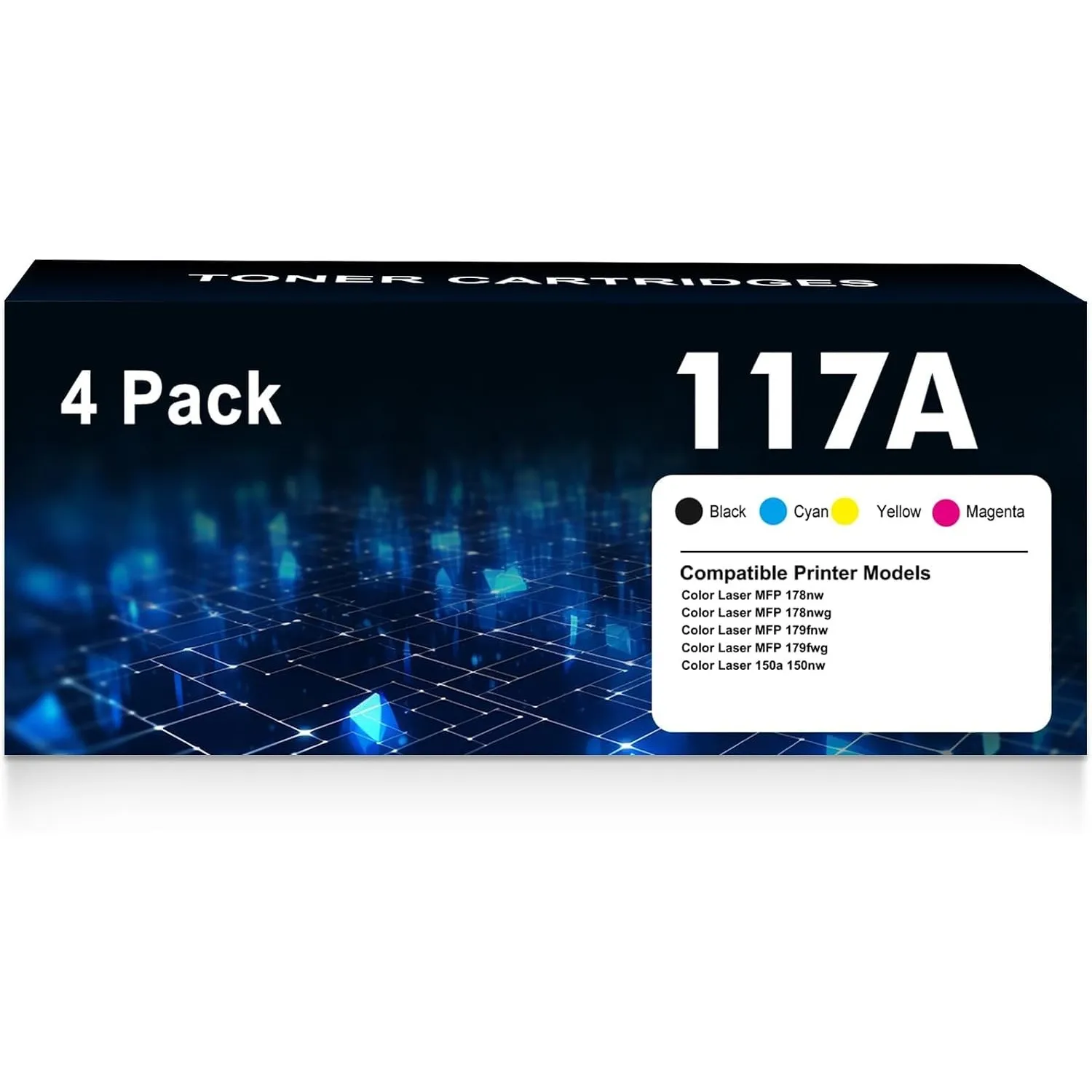 117A MFP 179FWG 178NWG Kompatibel für HP 117A Toner Set 4er-Pack