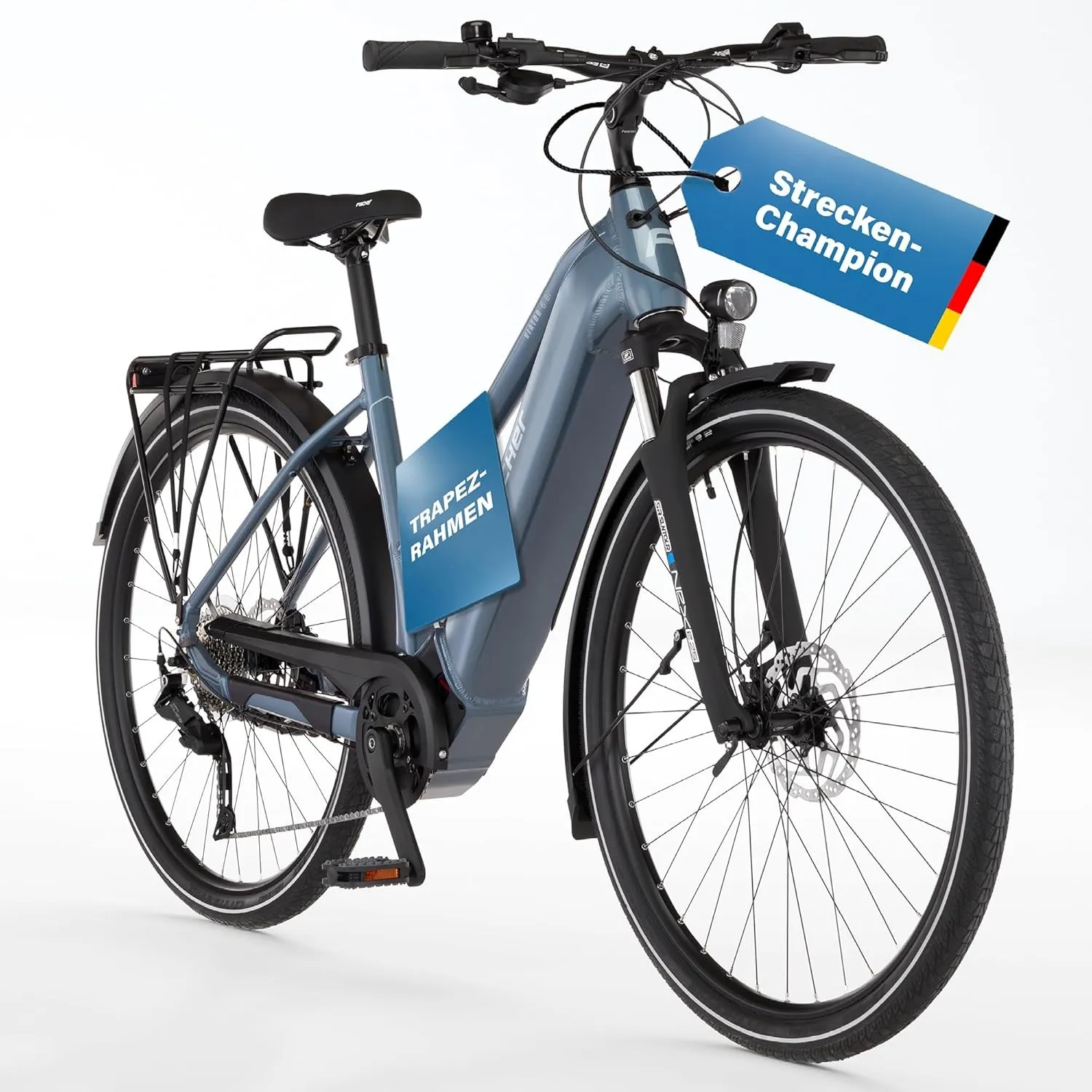 Fischer E-Bike Trekking VIATOR 6.8i Ultimate Elektrofahrrad für Damen und Herren, RH 50, Mittelmotor 90 Nm, 36 V Akku