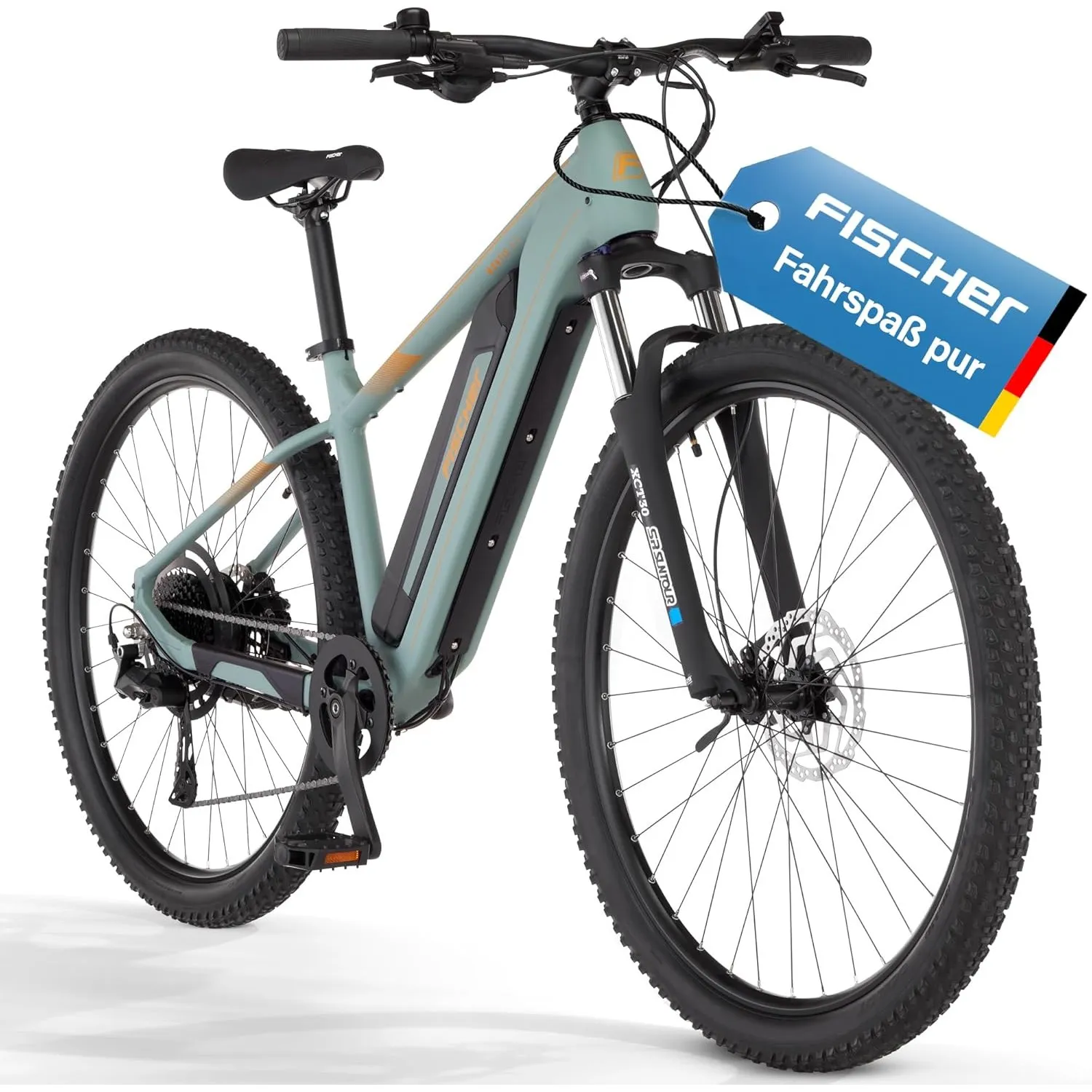 Fischer E-Bike MTB Montis 2.2 Active Elektrofahrrad für Damen und Herren, RH 49, Heckmotor 50 Nm, 48 V Akku