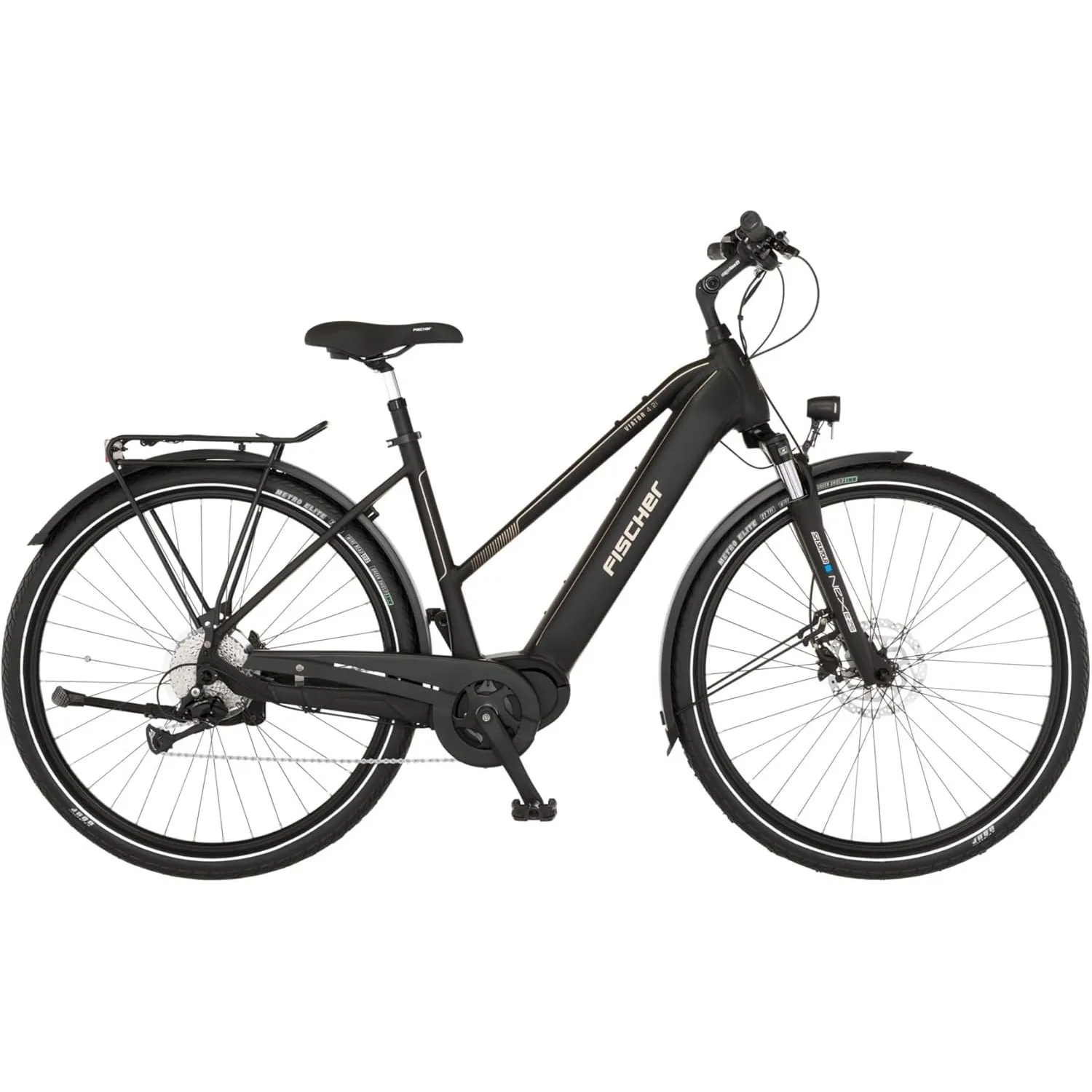 Fischer E-Bike Trekking VIATOR 4.2i Active Elektrofahrrad für Damen und Herren, RH 50, Mittelmotor 80 Nm, 36 V Akku