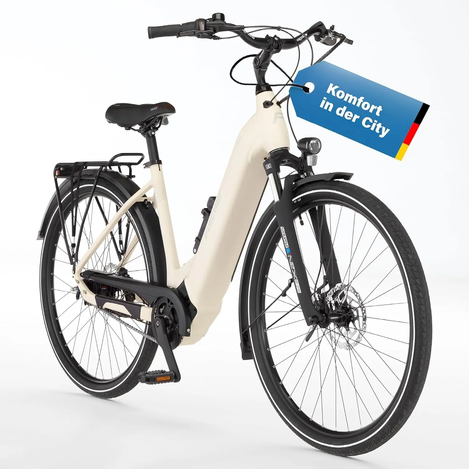 Fischer E-Bike City CITA 6.8i Ultimate Elektrofahrrad für Damen und Herren, RH 50, Mittelmotor 50 Nm, 36 V Akku