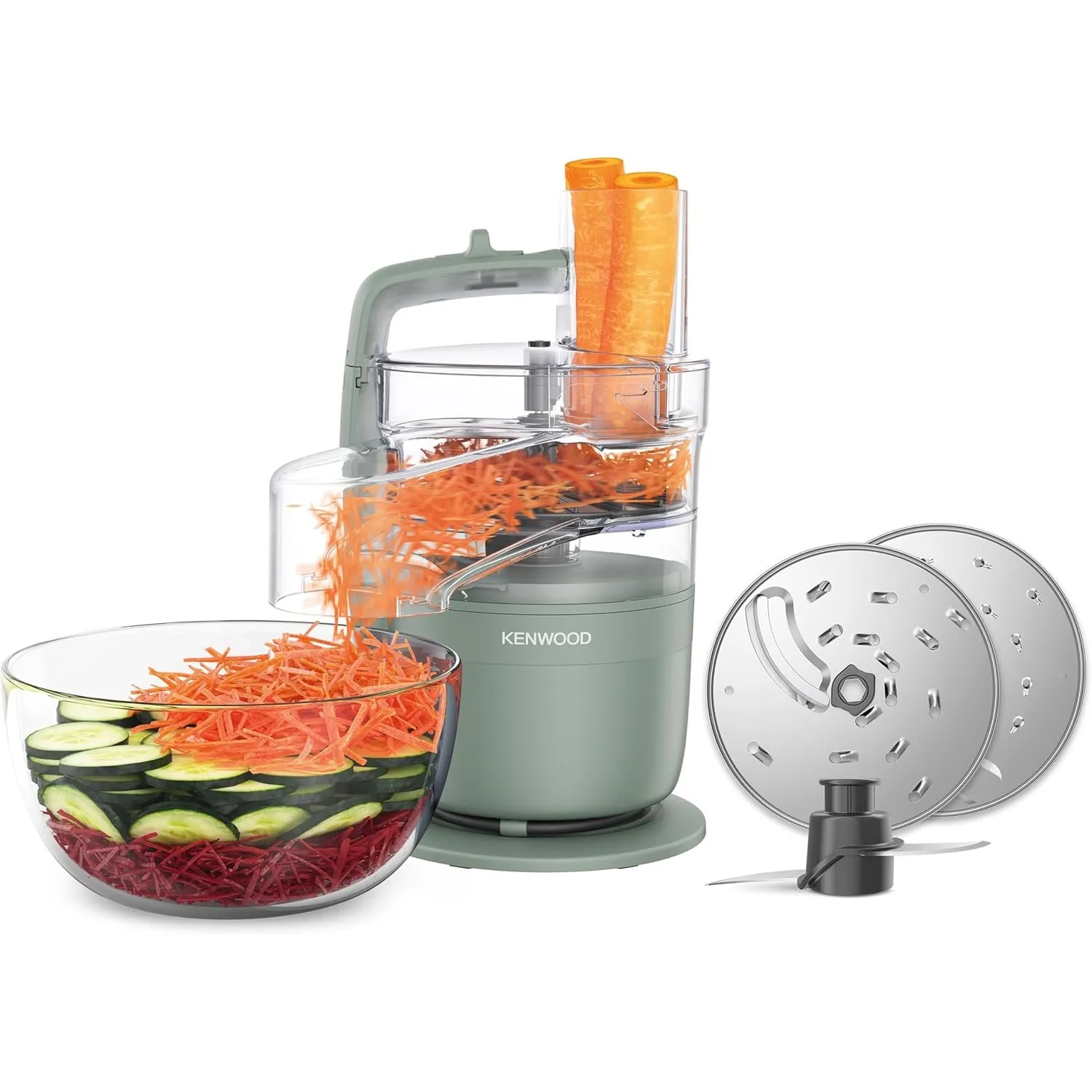 Kenwood MultiPro Compact – Kompakte Küchenmaschine mit Express Serve, Edelstahlmesser, Schneid- und Raspelscheiben, Pul…