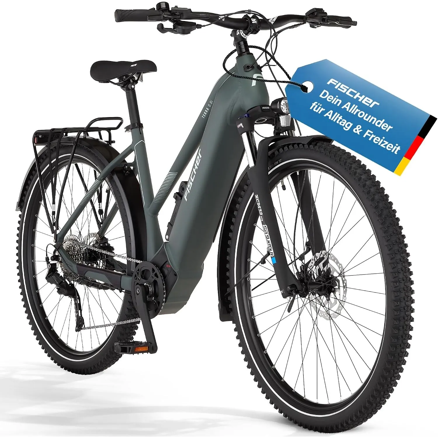 Fischer E-Bike ATB Terra 6.8i Ultimate Elektrofahrrad für Damen und Herren, RH 45, Mittelmotor 90 Nm, 36 V Akku