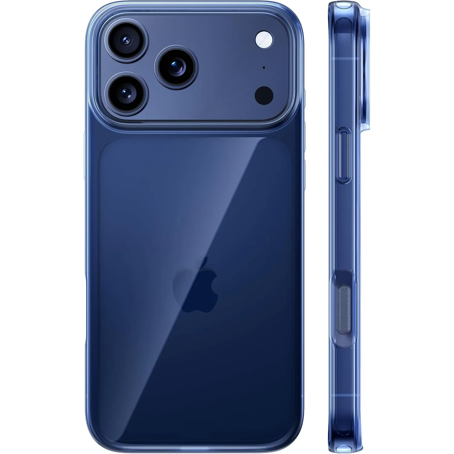 TORRAS Crystal Clear für iPhone 17 Pro Hülle Klar Transparent Blau