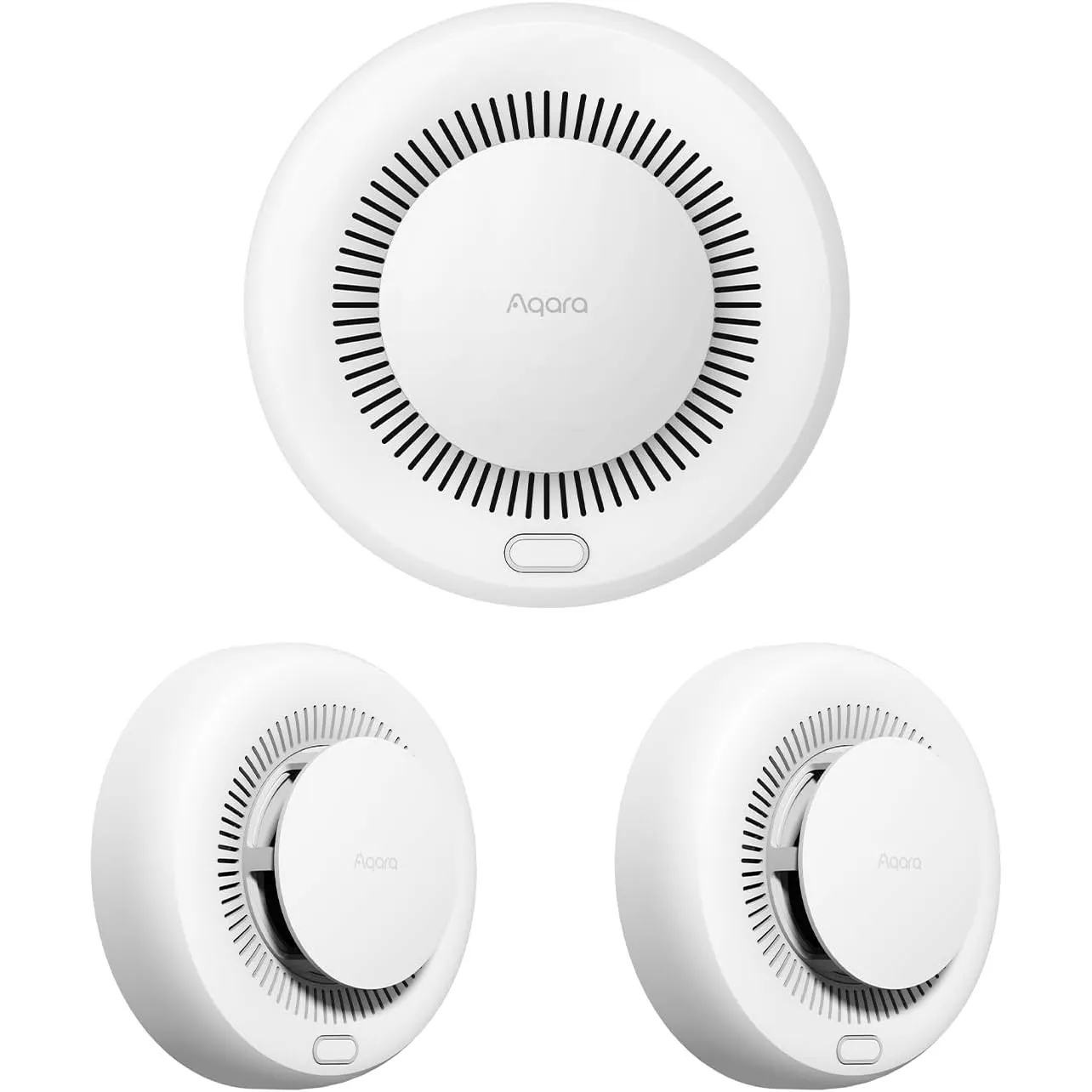 Aqara Zigbee 3.0 Rauchmelder mit 85dB Sirene & Langzeit Batterie, 3er-Pack | Feuermelder & Rauchwarnmelder für Home Sec…