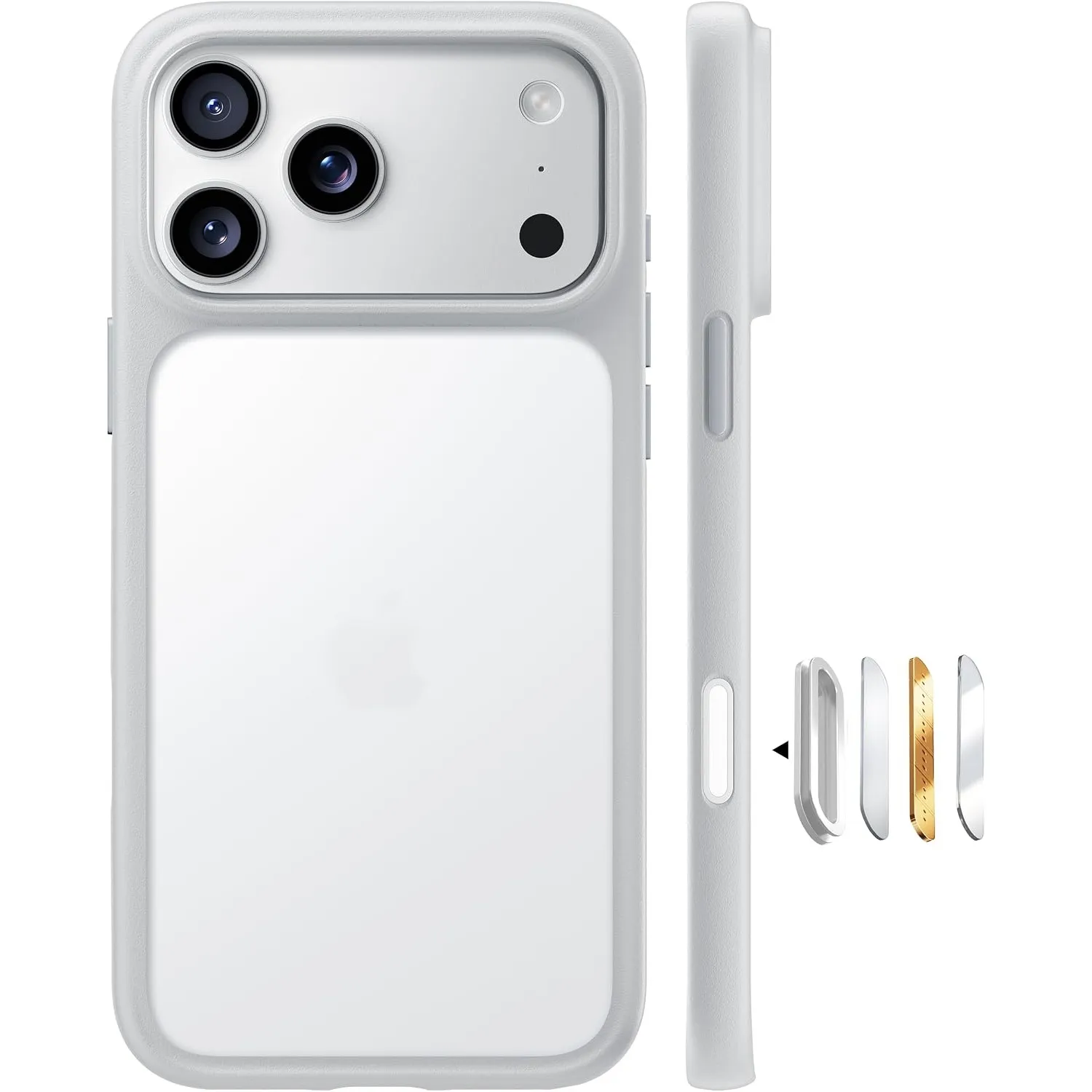 TORRAS Guardian für iPhone 17 Pro Hülle [TOP Militärschutz] Matt Silbergrau