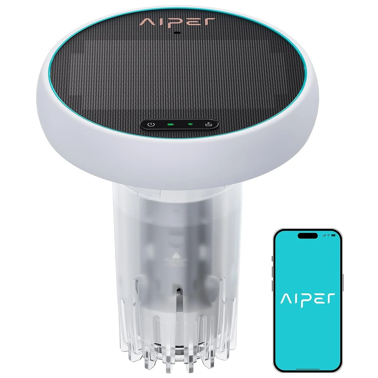 AIPER HydroComm Smart Pool Monitor – Pool Wasser Tester Digital mit App, 5-in-1 Wasseranalyse (pH, ORP, EC, TDS, Temper…