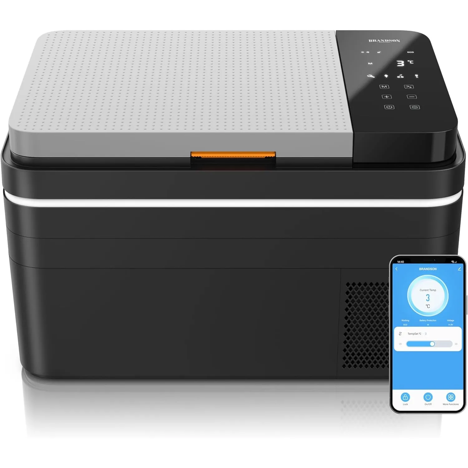 Brandson - Kühlbox elektrisch mit Kompressor – 30 Liter – App Steuerung Bluetooth Tuya Smart – Autokühlbox - 230 V und …