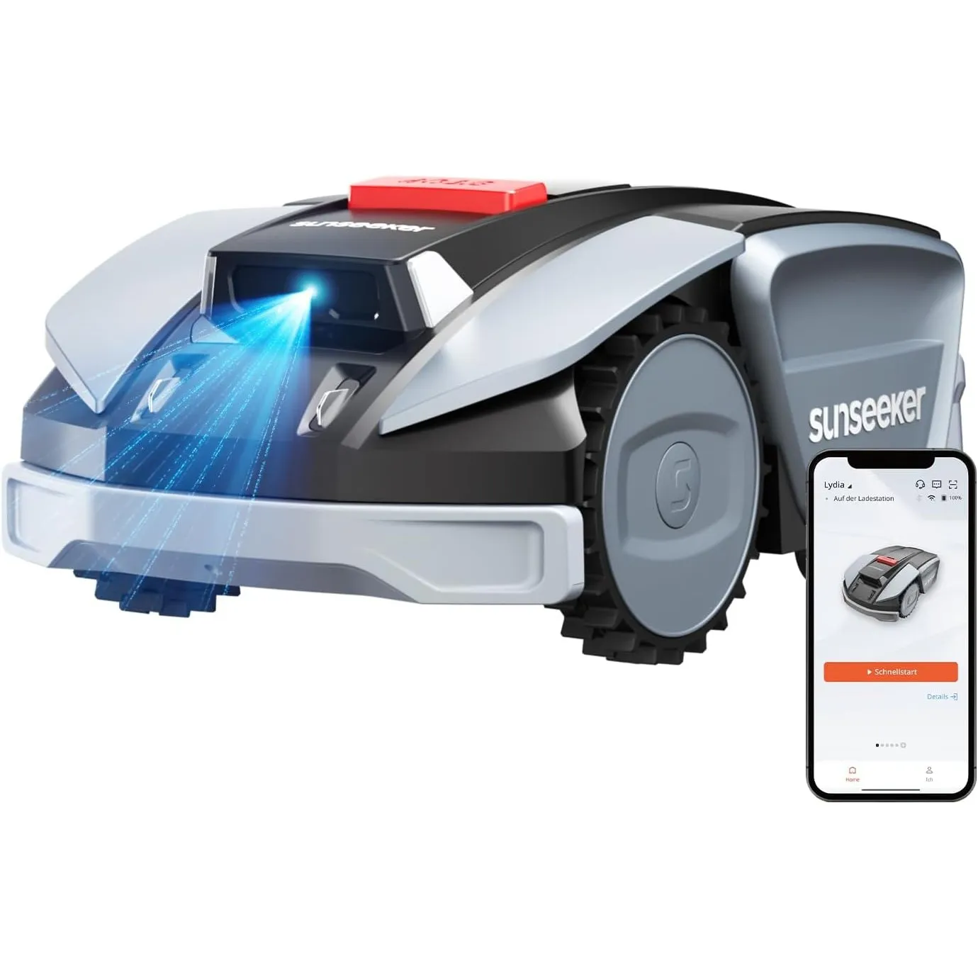 Sunseeker S3 Mähroboter ohne Begrenzungskabel, RTK+Vision, 800 m²