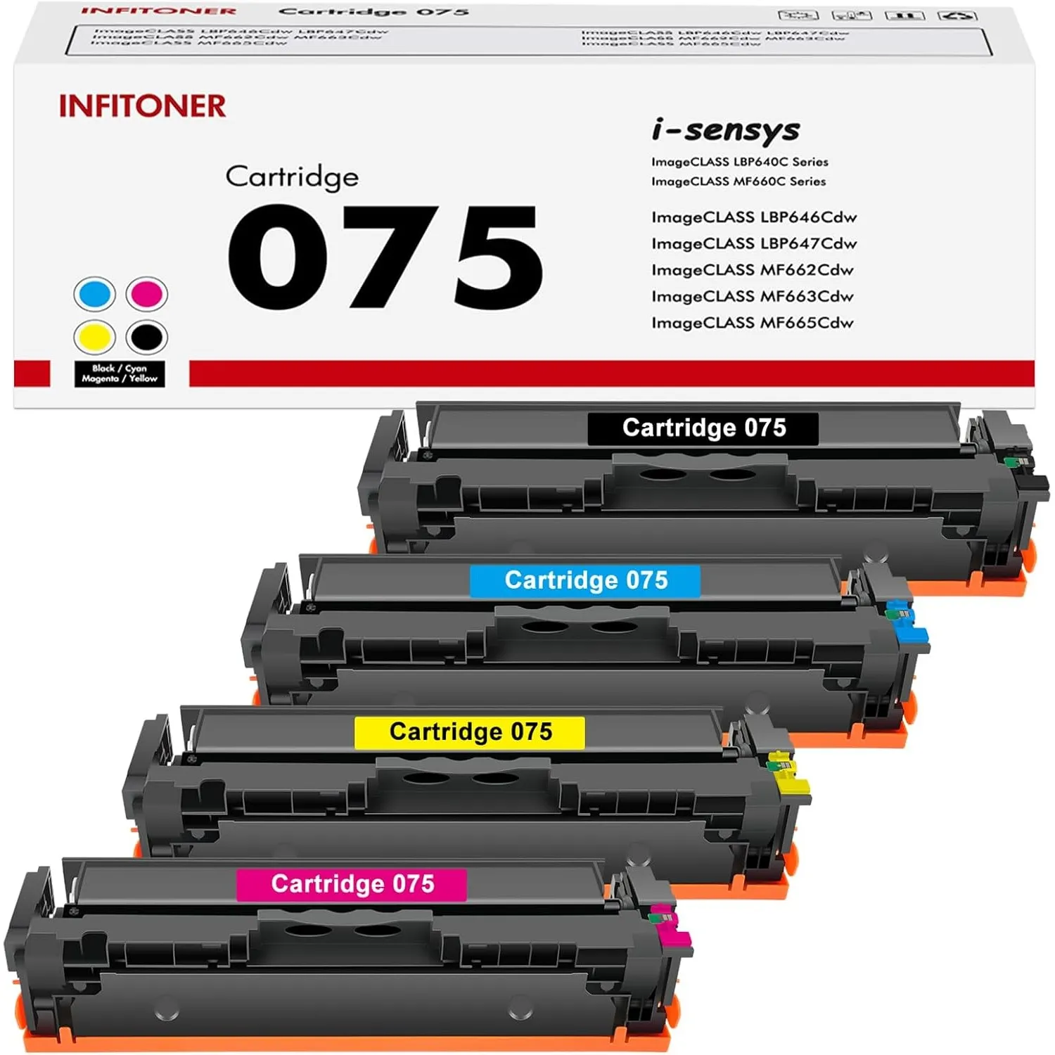 Cartridge 075 075H Kompatibel für Canon I-sensys MF664Cdw LBP646Cdw MF667Cdw LBP647Cdw MF663Cdw MF662Cdw MF665Cdw CRG07…